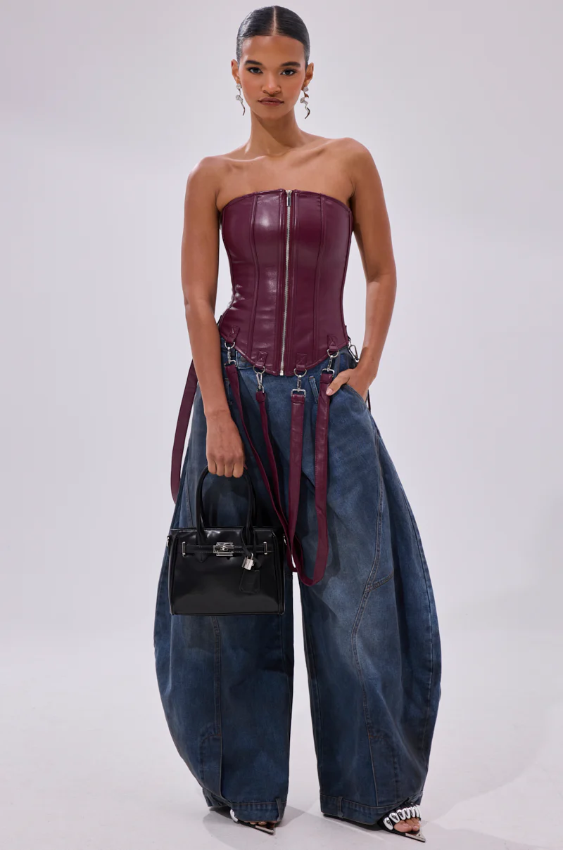 FAN FAVORITE FAUX LEATHER CORSET - Image 7