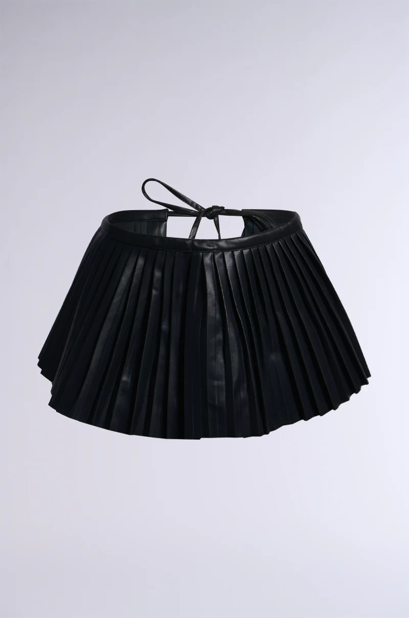 FANNED OUT PU BELT SKIRT - Image 5