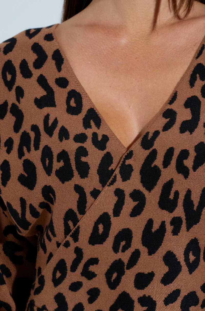 FAR FROM CASUAL PRINTED SWEATER DRESS - Image 7