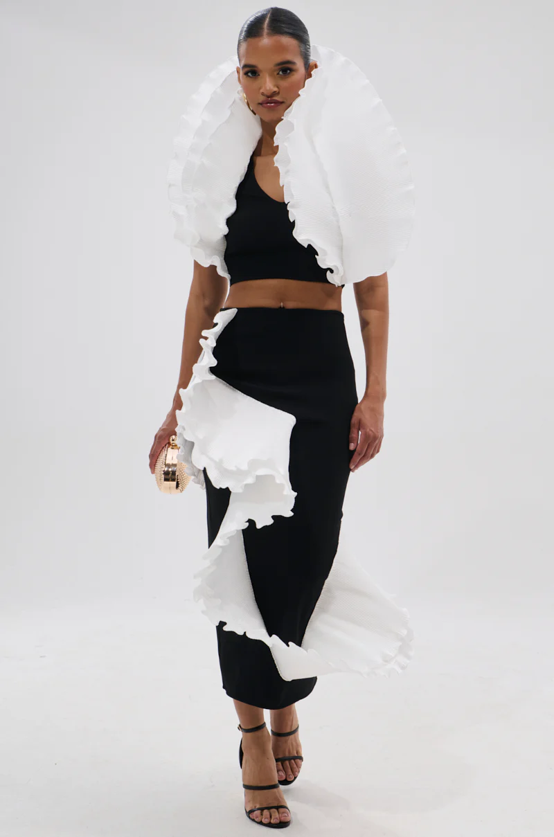 FASHION ICON RUFFLE BANDAGE BLOUSE - Image 6