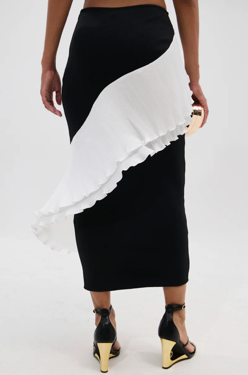FASHION ICON RUFFLE BANDAGE MAXI SKIRT - Image 6