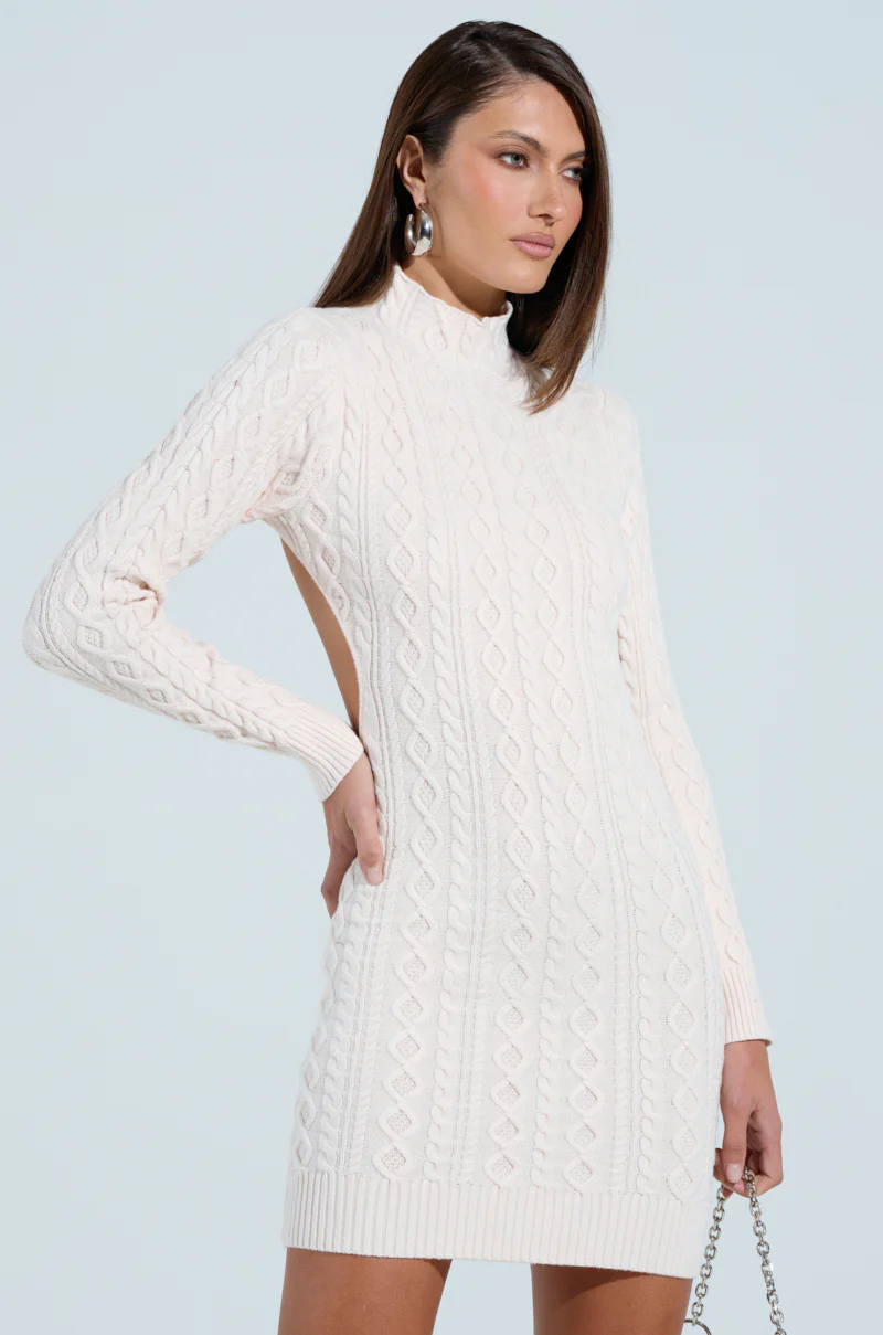 FASHIONABLY LATE CABLEKNIT MINI DRESS - Image 2