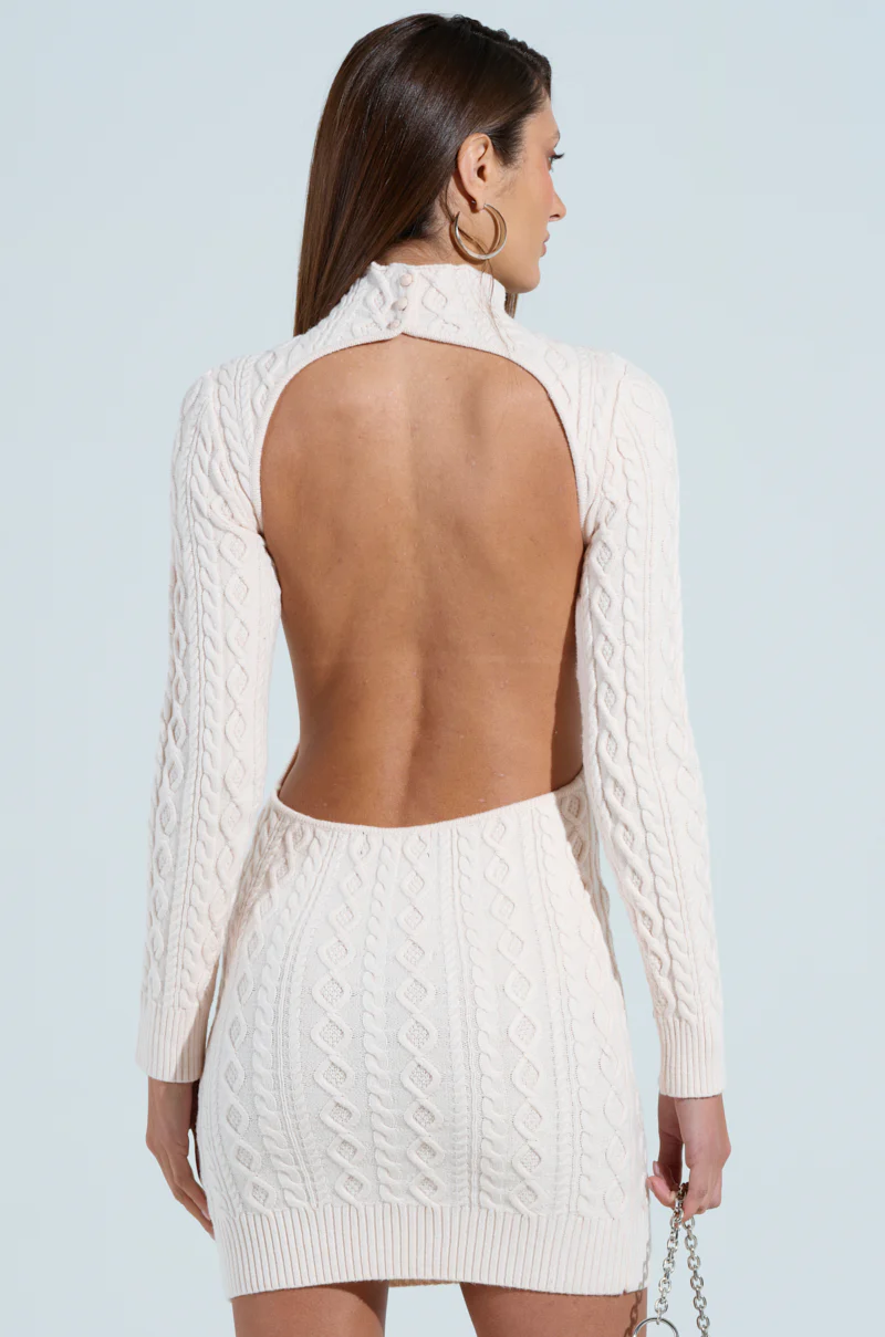 FASHIONABLY LATE CABLEKNIT MINI DRESS - Image 4