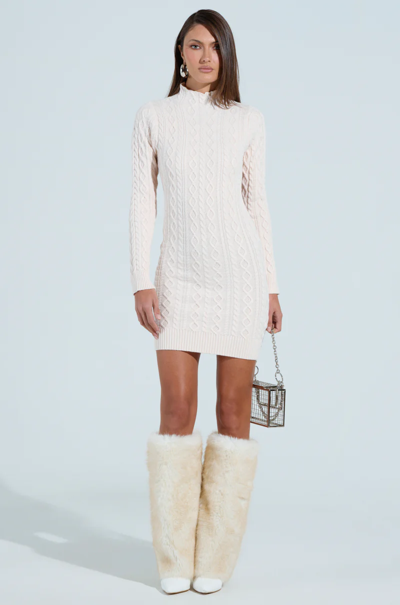 FASHIONABLY LATE CABLEKNIT MINI DRESS - Image 6