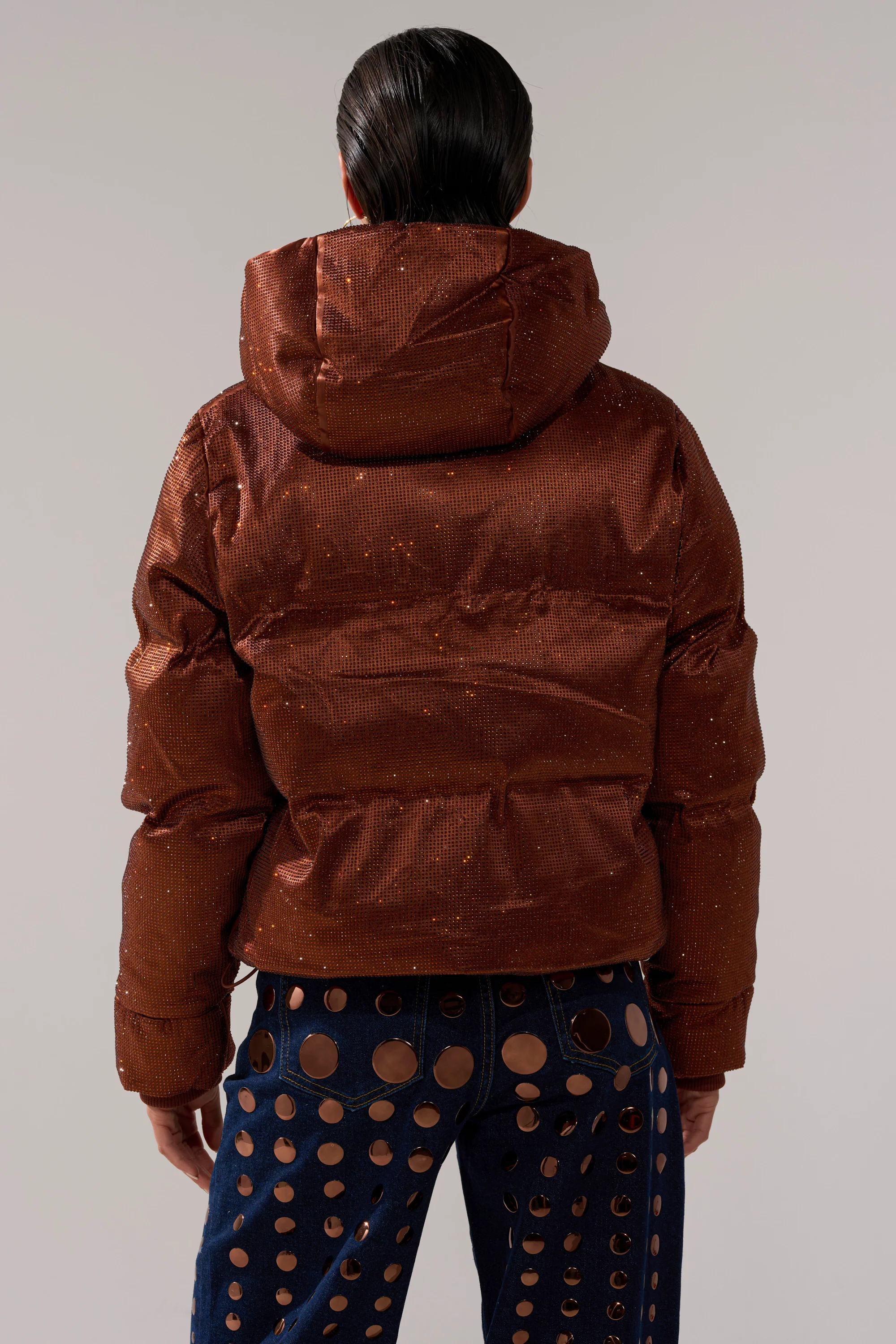FAYE RHINESTONE PUFFER IN COPPER - Image 10