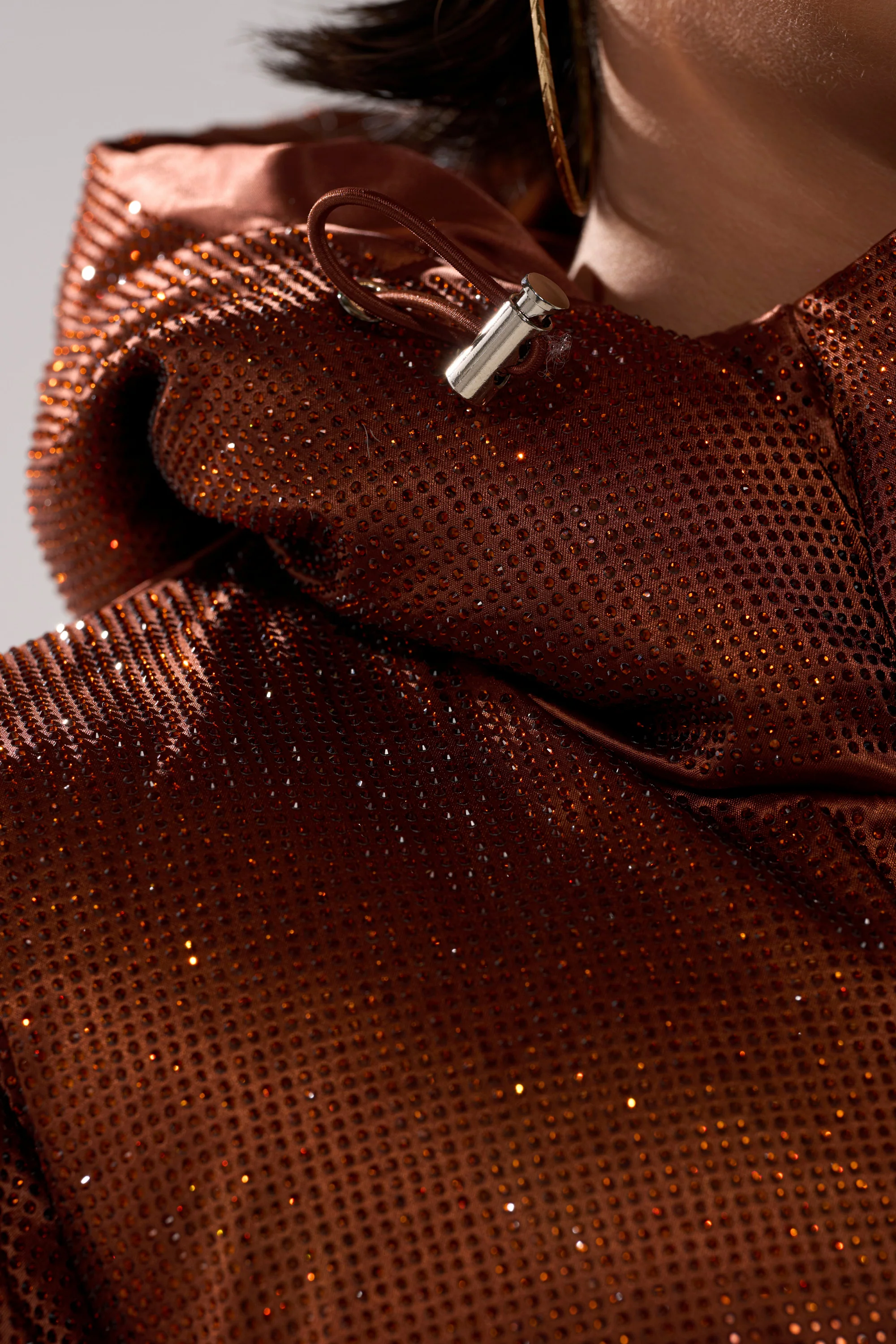 FAYE RHINESTONE PUFFER IN COPPER - Image 11