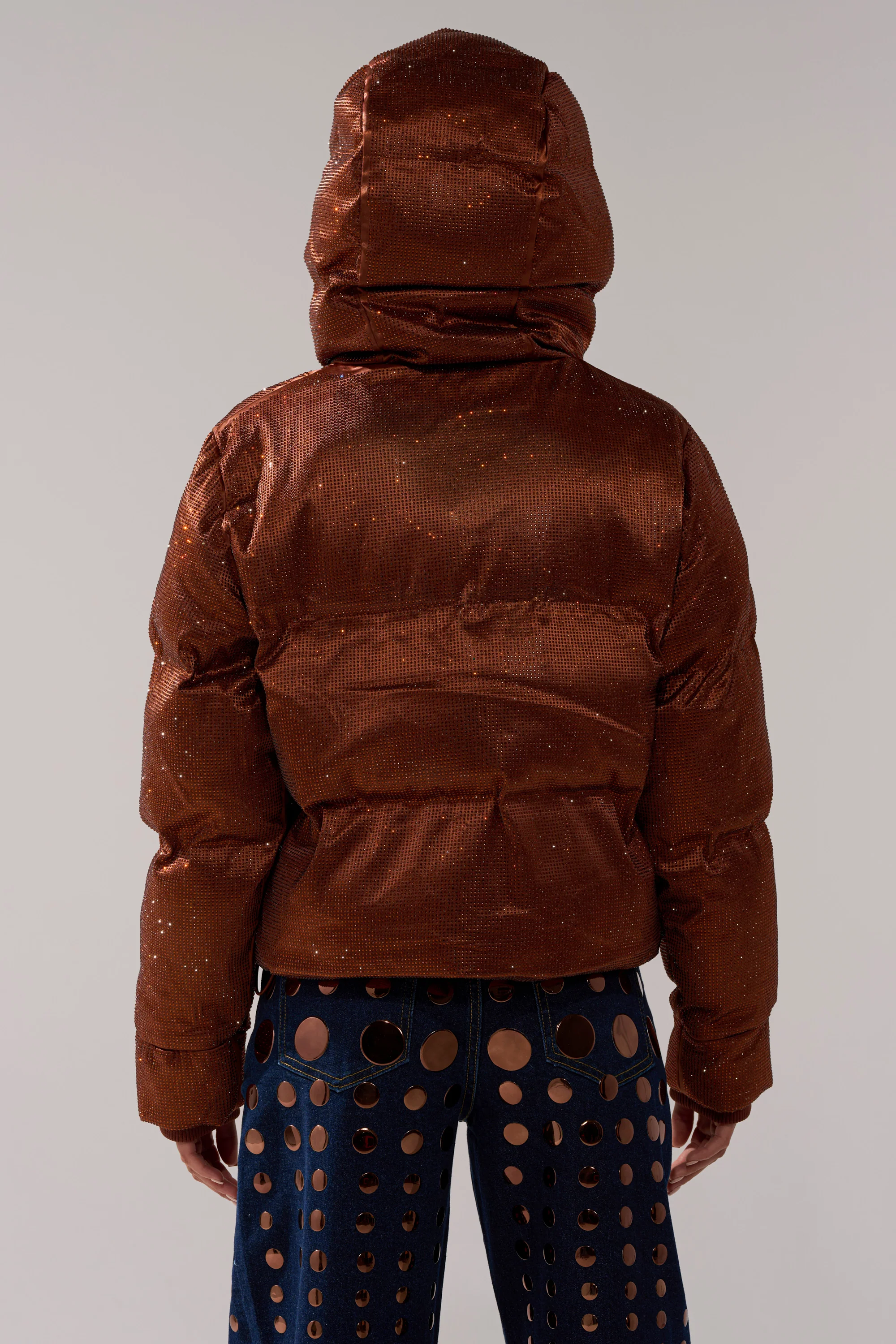 FAYE RHINESTONE PUFFER IN COPPER - Image 9
