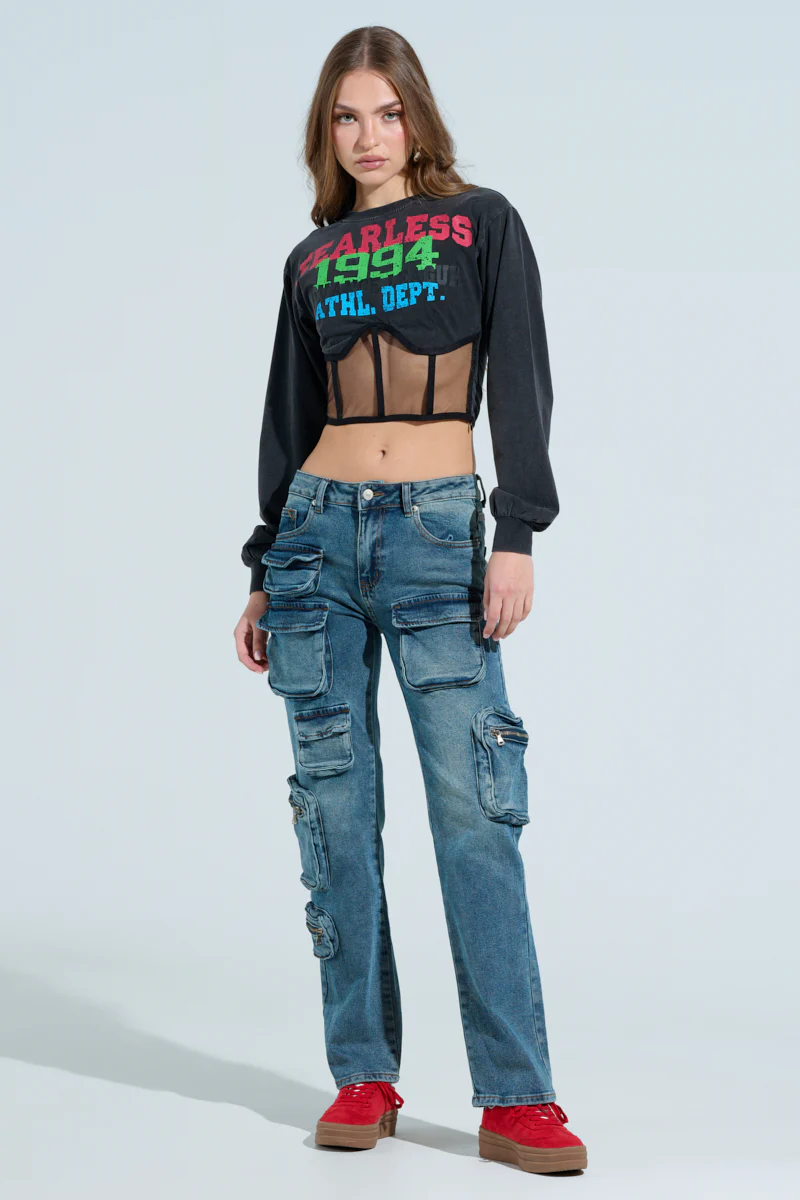 FEARLESS SINCE 1994 CORSETTED SWEATSHIRT - Image 6