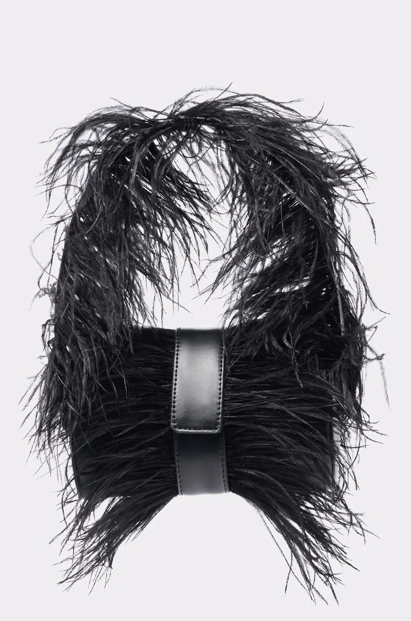FEATHER CRAZE PURSE