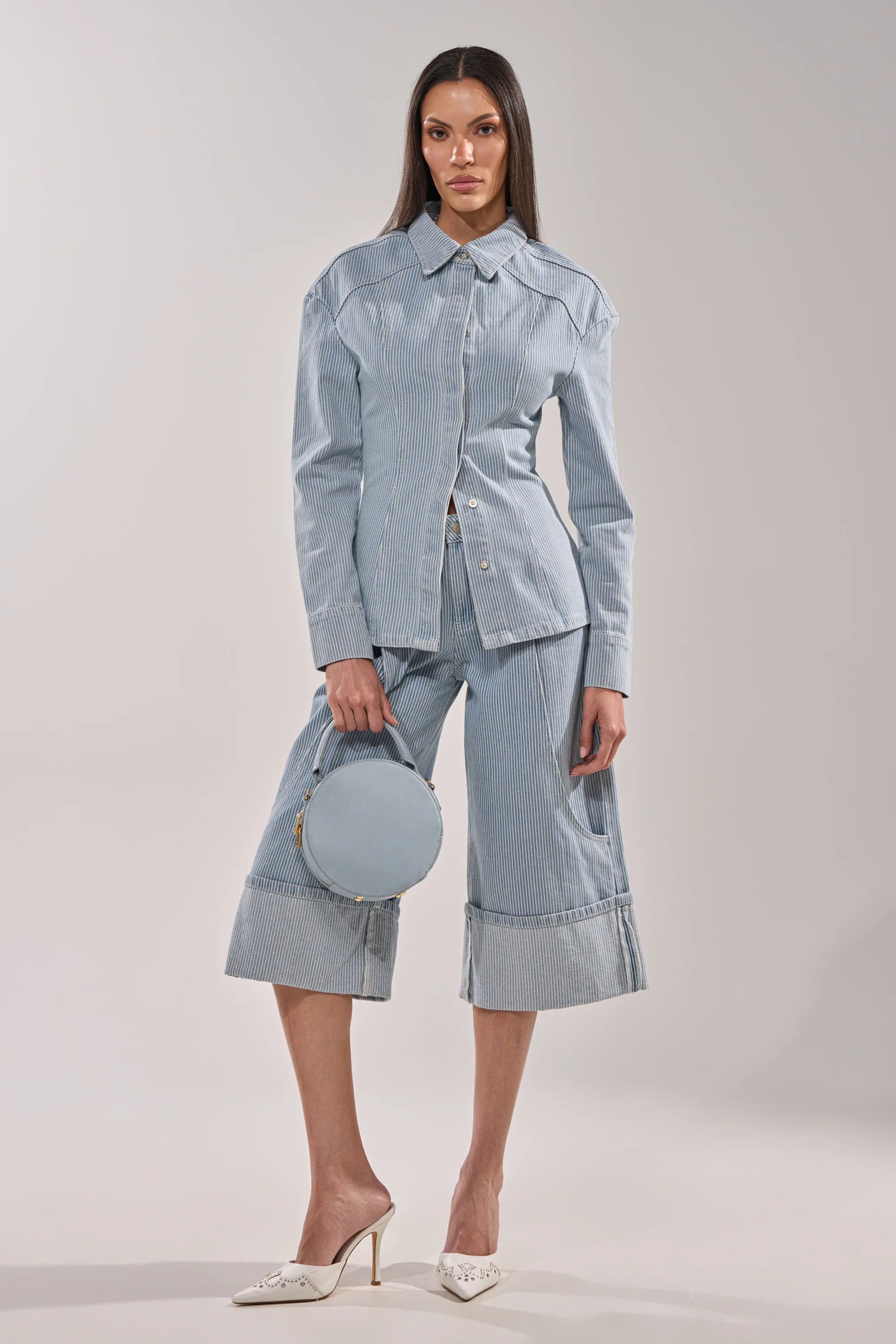 FEEL FREE STRIPE BUTTON DOWN - Image 10