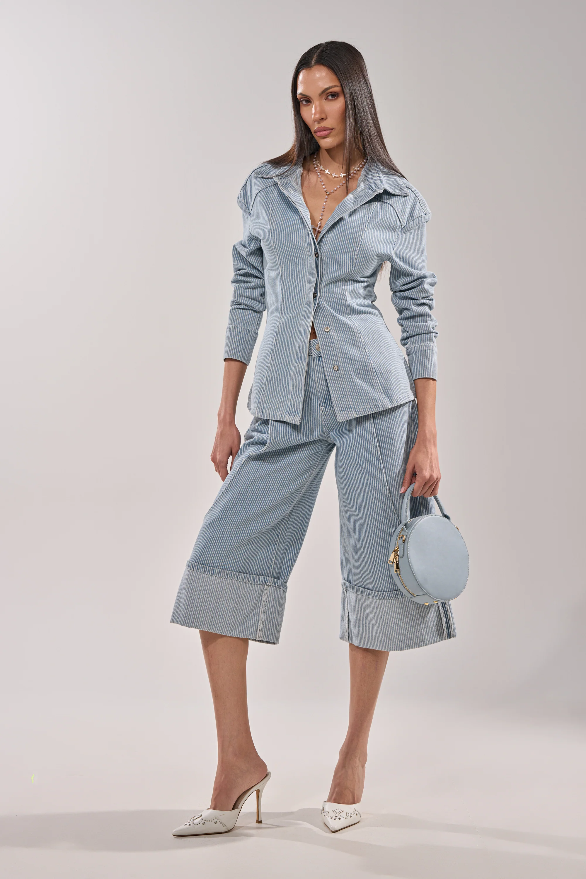FEEL FREE STRIPE BUTTON DOWN - Image 8