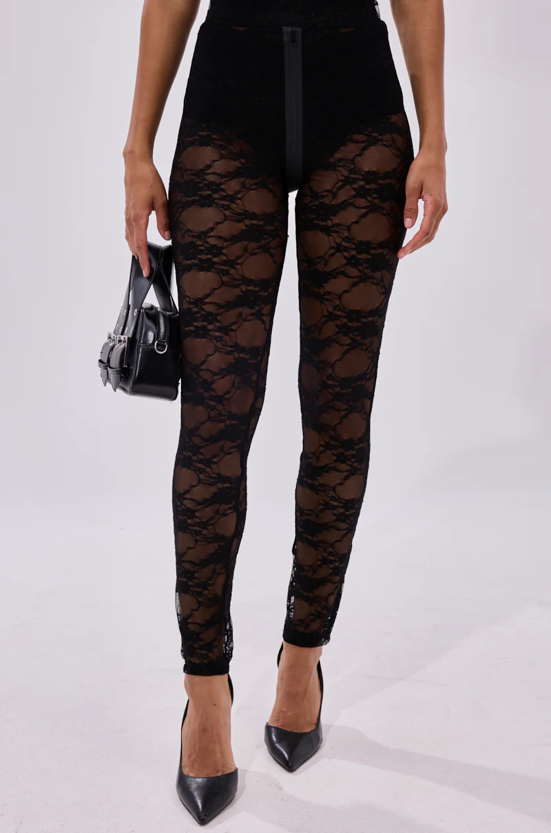 FEEL FREE TO UNZIP ME LACE LEGGING - Image 3