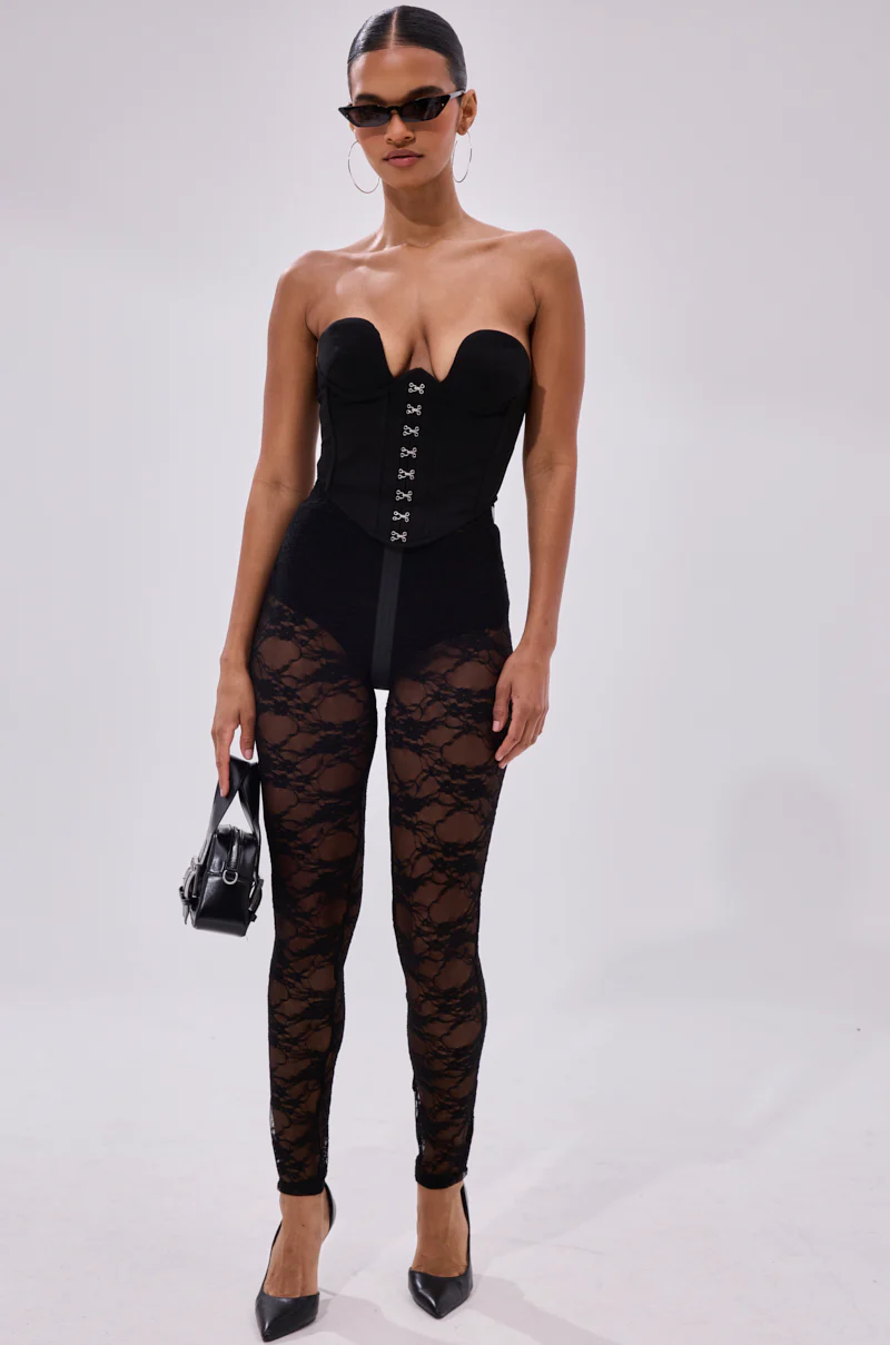 FEEL FREE TO UNZIP ME LACE LEGGING - Image 7