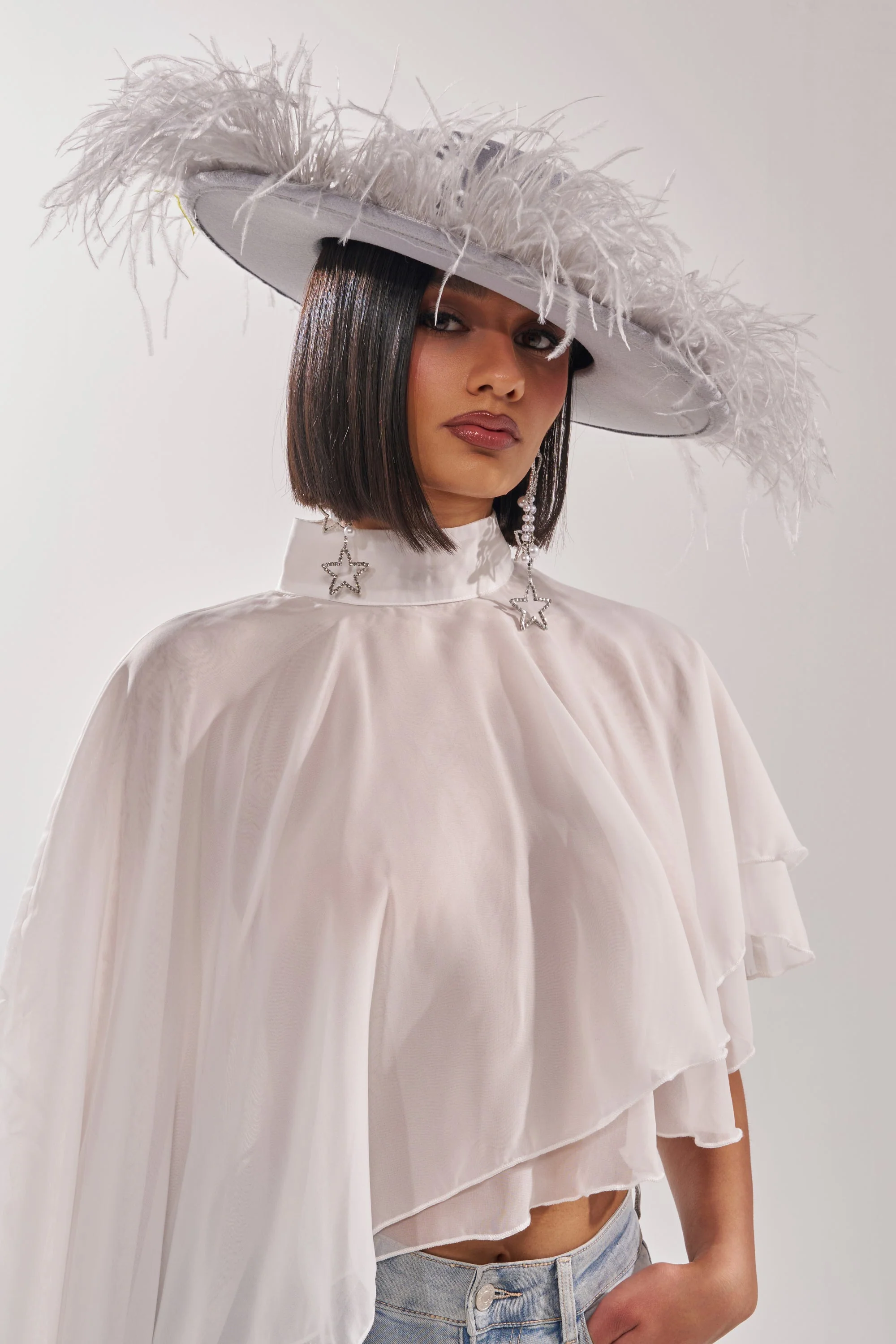 FEEL IT FEATHER BRIM HAT - Image 2