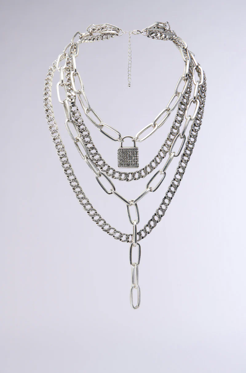 FEEL MY ENERGY LOCK LAYER NECKLACE
