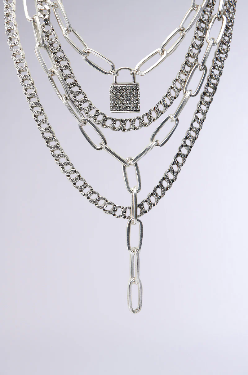 FEEL MY ENERGY LOCK LAYER NECKLACE - Image 3