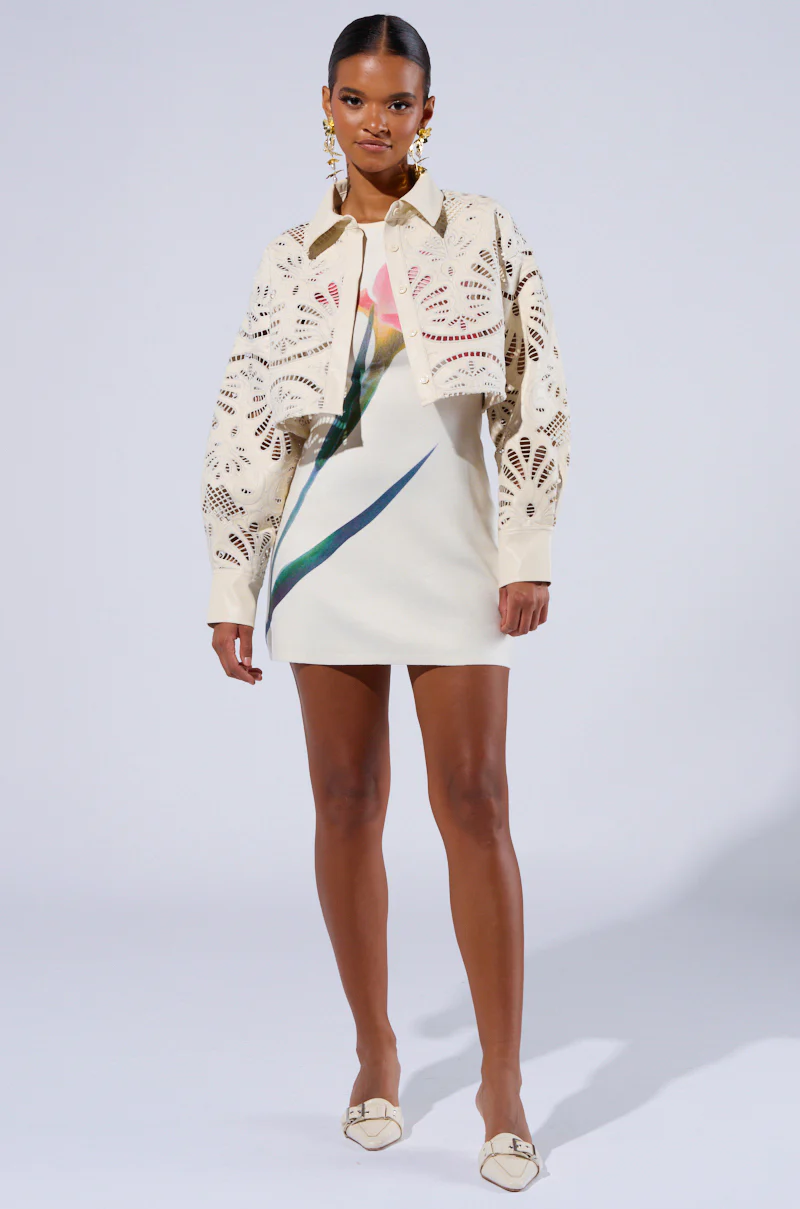 FEEL THE VIBE BUTTON DOWN FAUX LEATHER CROPPED BLOUSE - Image 6