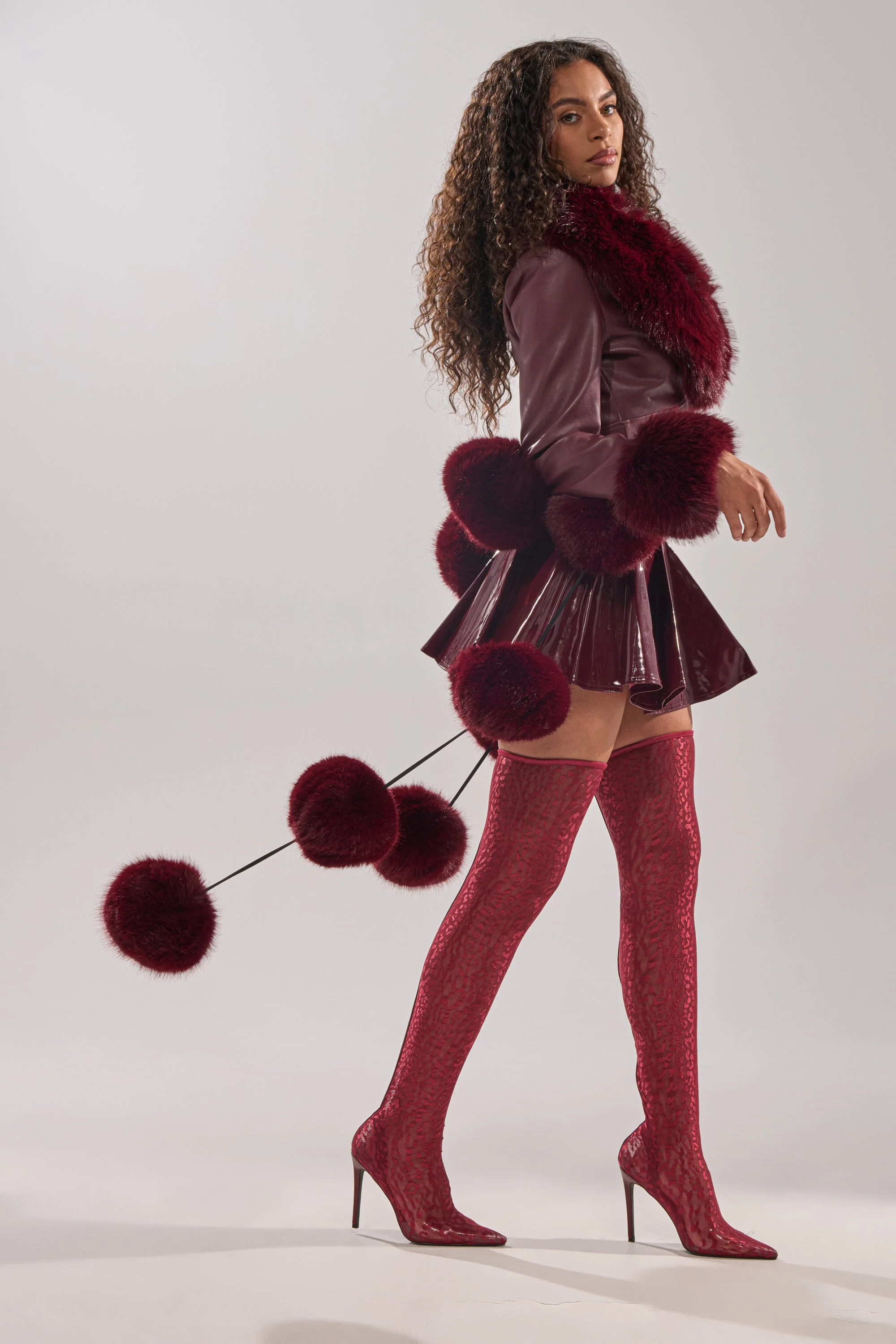 FEELIN BALLSY FAUX FUR SCARF - Image 4