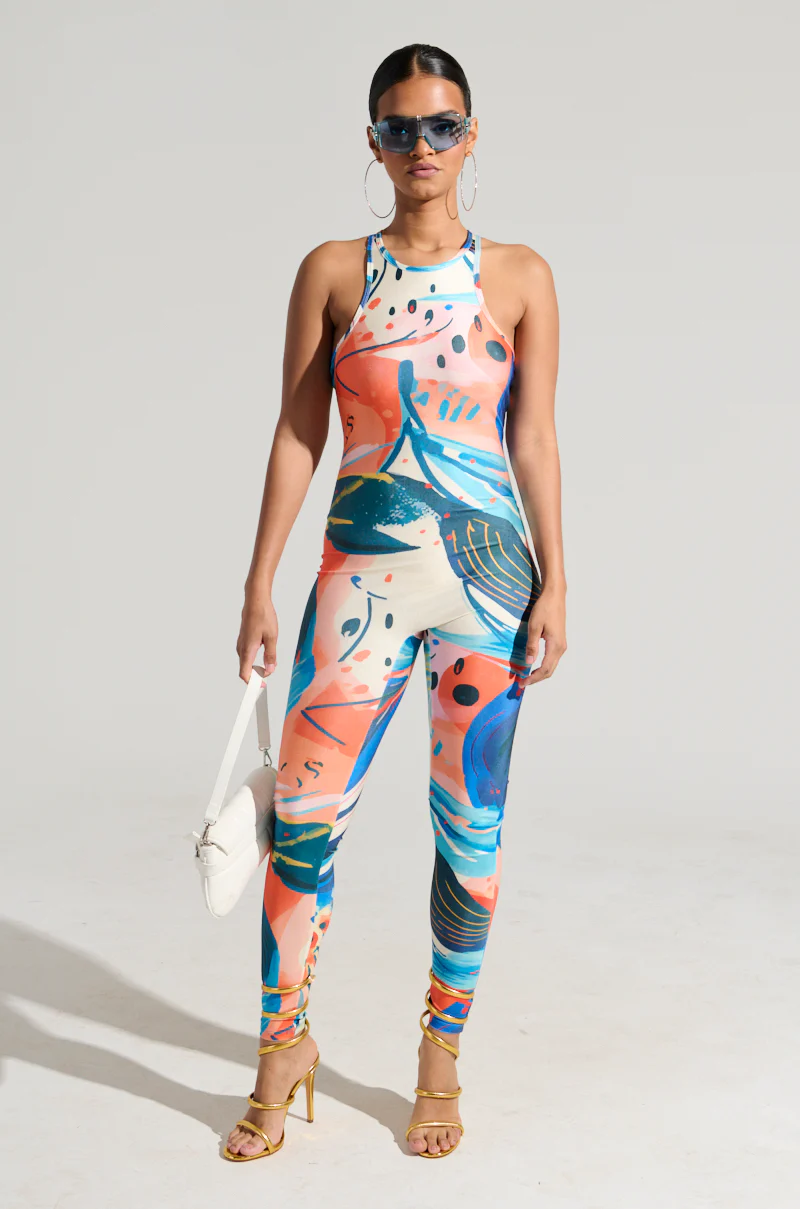 FEELIN MYSELF PRINTED JUMPSUIT - Image 3