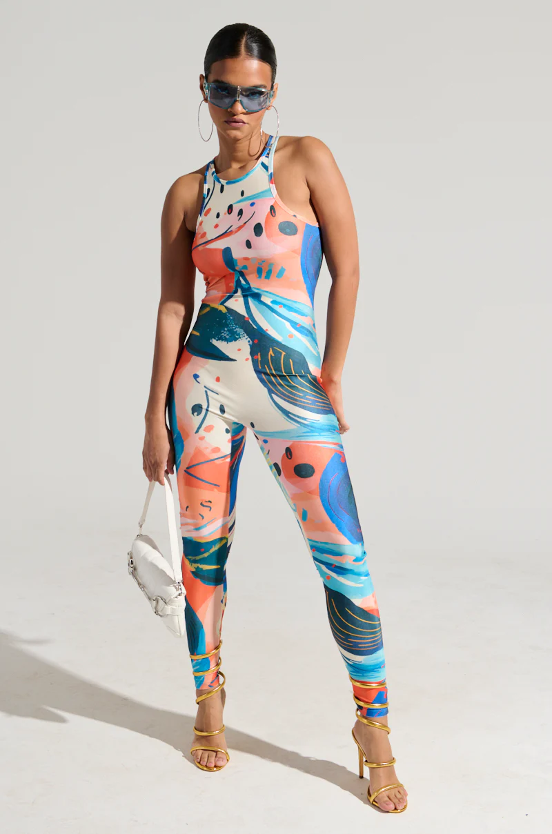 FEELIN MYSELF PRINTED JUMPSUIT - Image 4