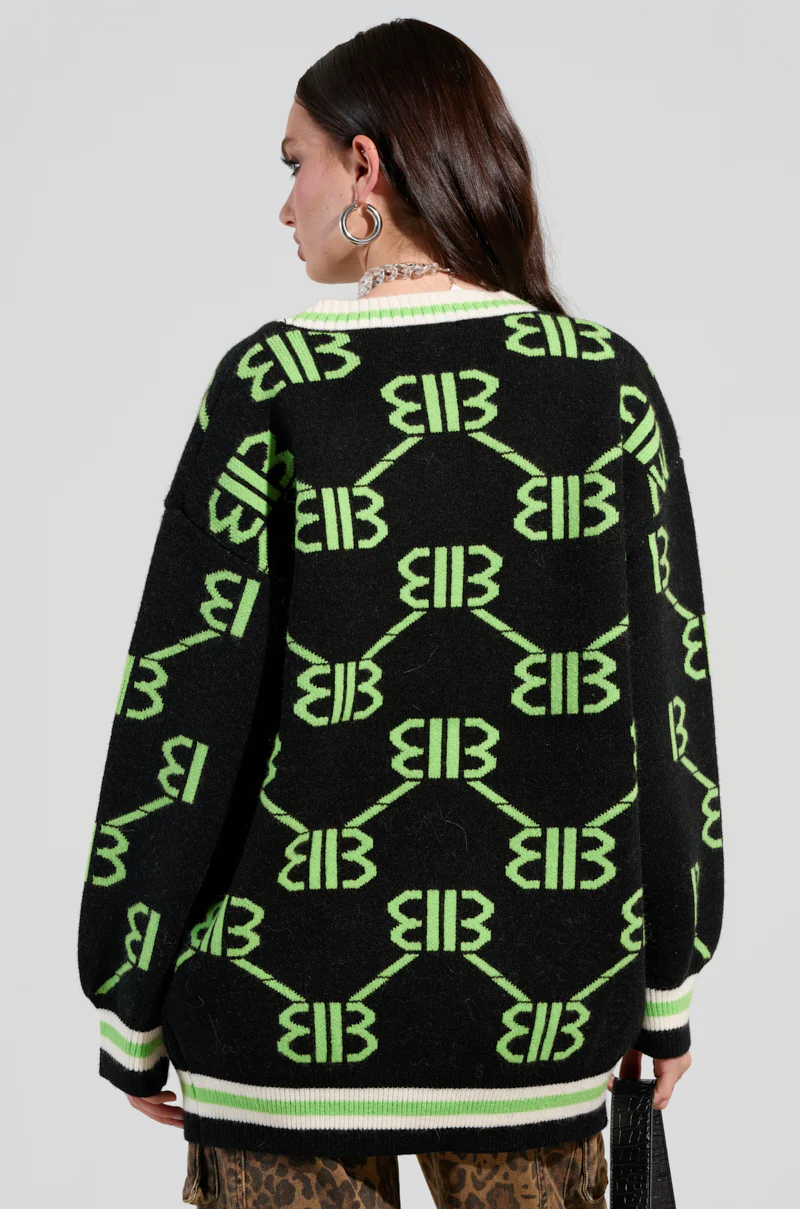 FEELING BRATTY PRINTED SWEATER DRESS - Image 5