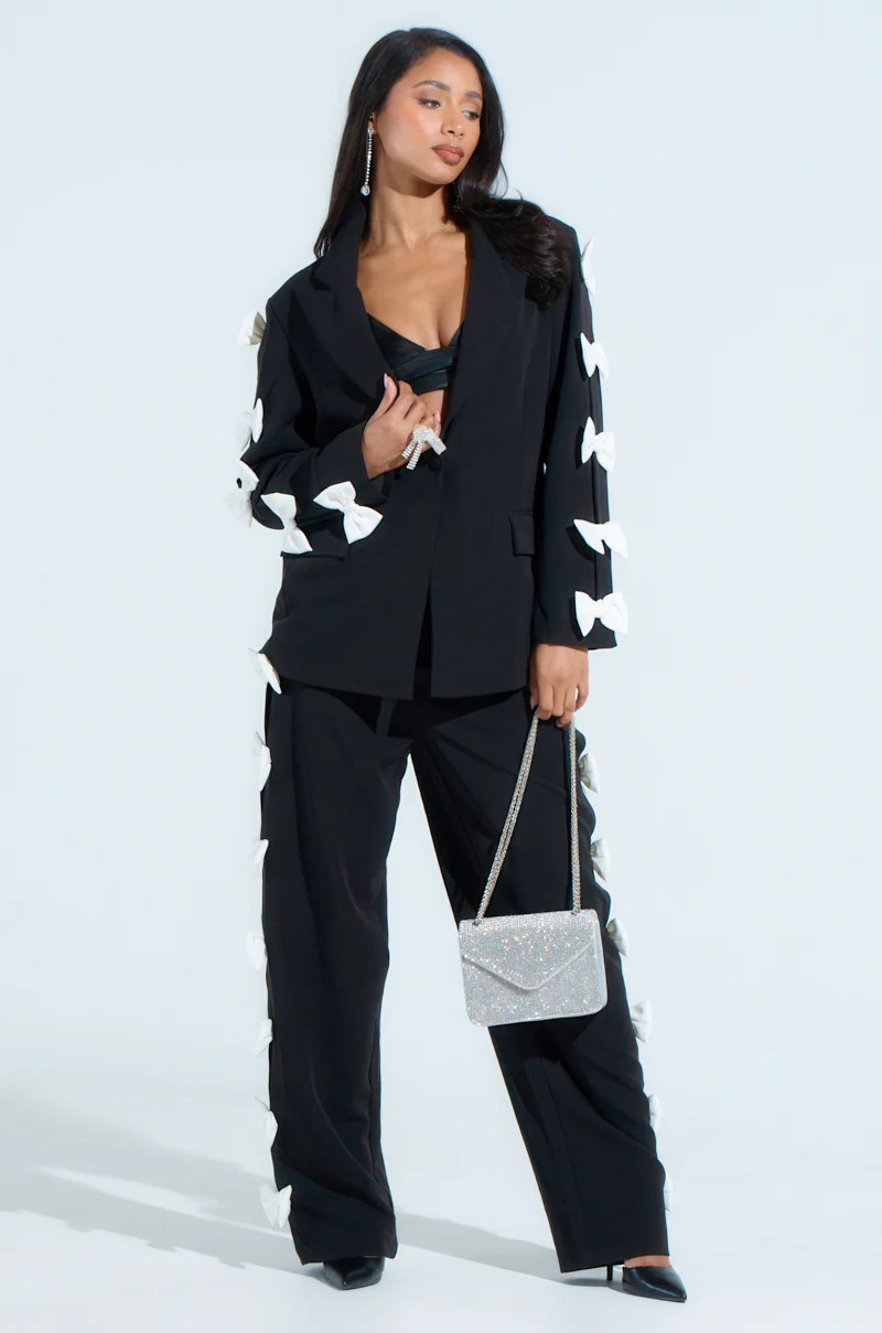 FEELING CUTE BOW DETAIL BLAZER - Image 7