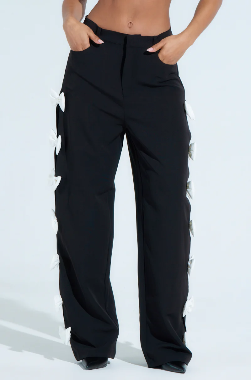 FEELING CUTE BOW DETAIL PANT - Image 3