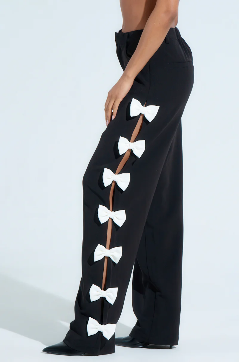 FEELING CUTE BOW DETAIL PANT - Image 9