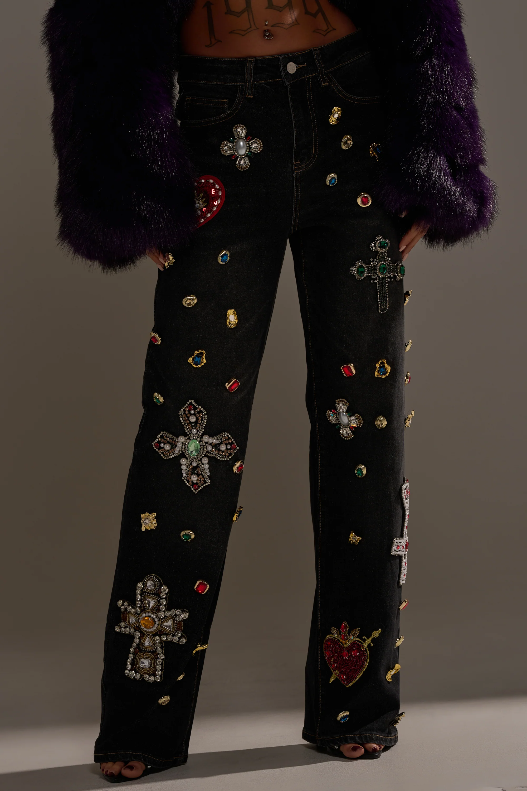FEELING EXTRA BLESSED EMBELLISHED DENIM - Image 2
