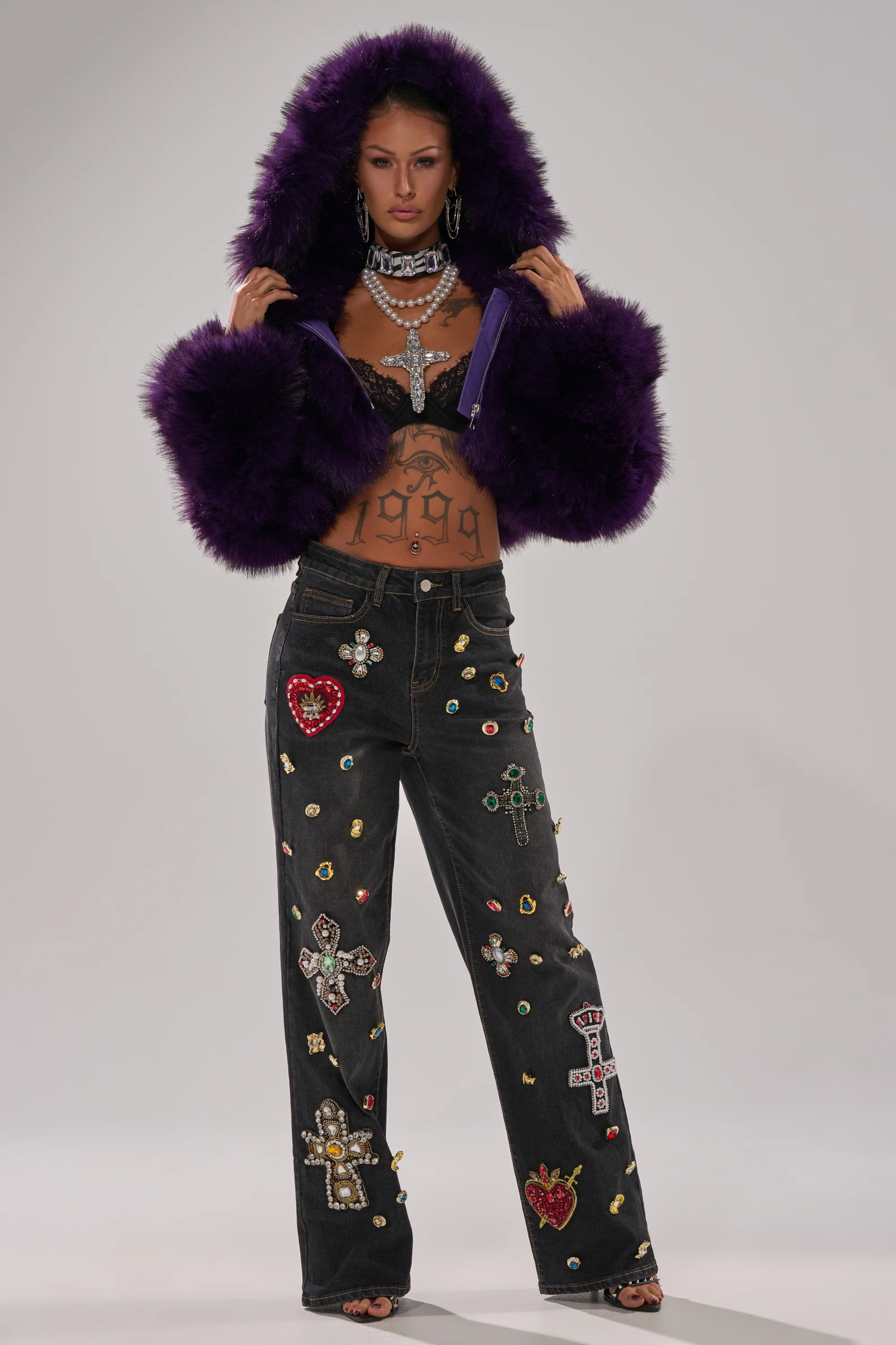 FEELING EXTRA BLESSED EMBELLISHED DENIM - Image 6