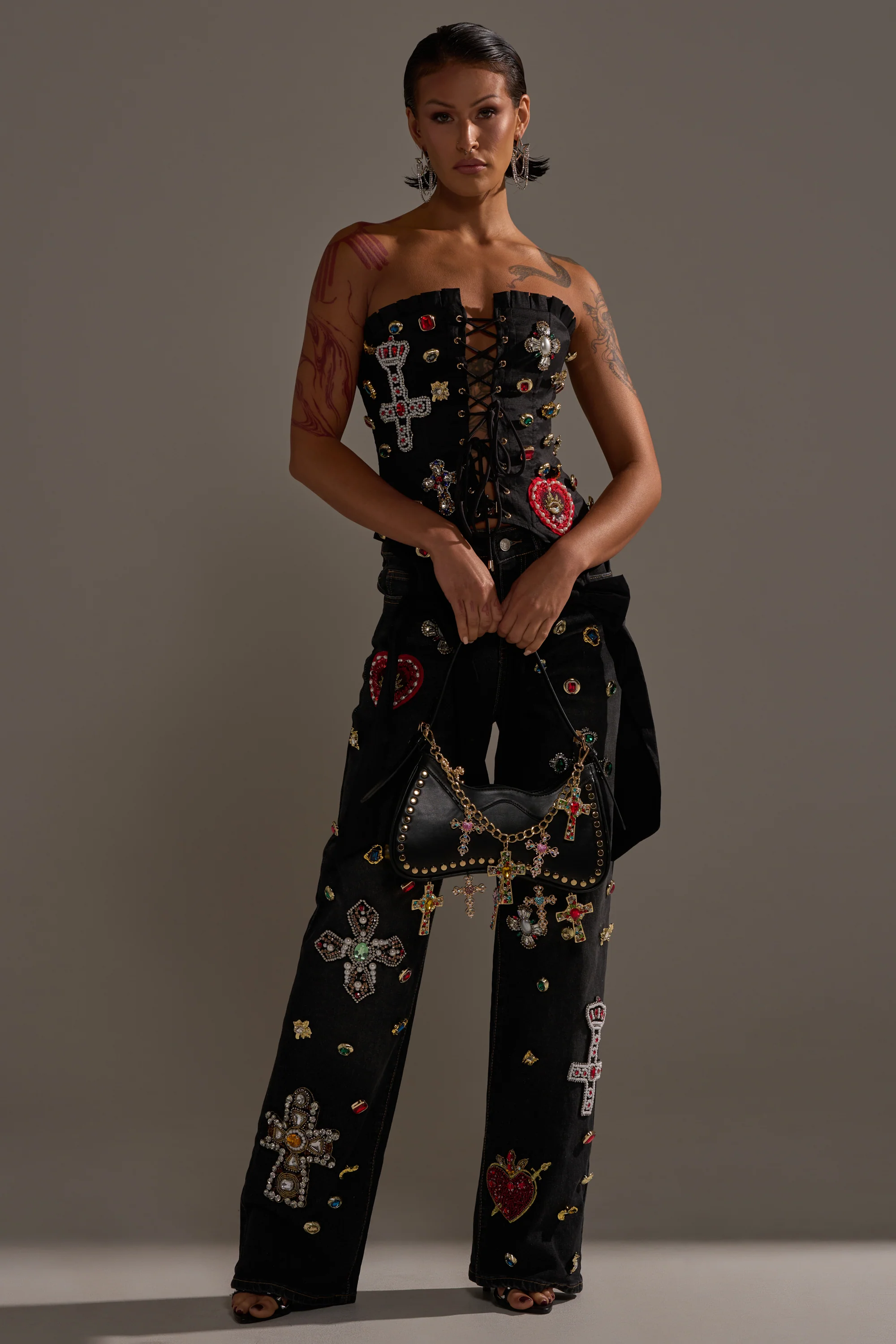 FEELING EXTRA BLESSED EMBELLISHED DENIM - Image 7