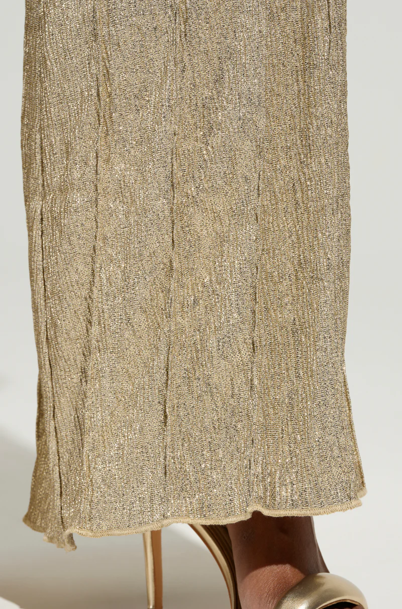 FEELING GODLY PLEATED HIGH WAIST PANT IN GOLD - Image 6