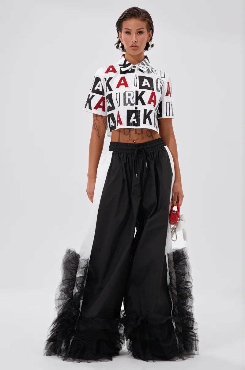 FEELING LIKE A BOSS TRACK PANT WITH TULLE TRIM - Image 6