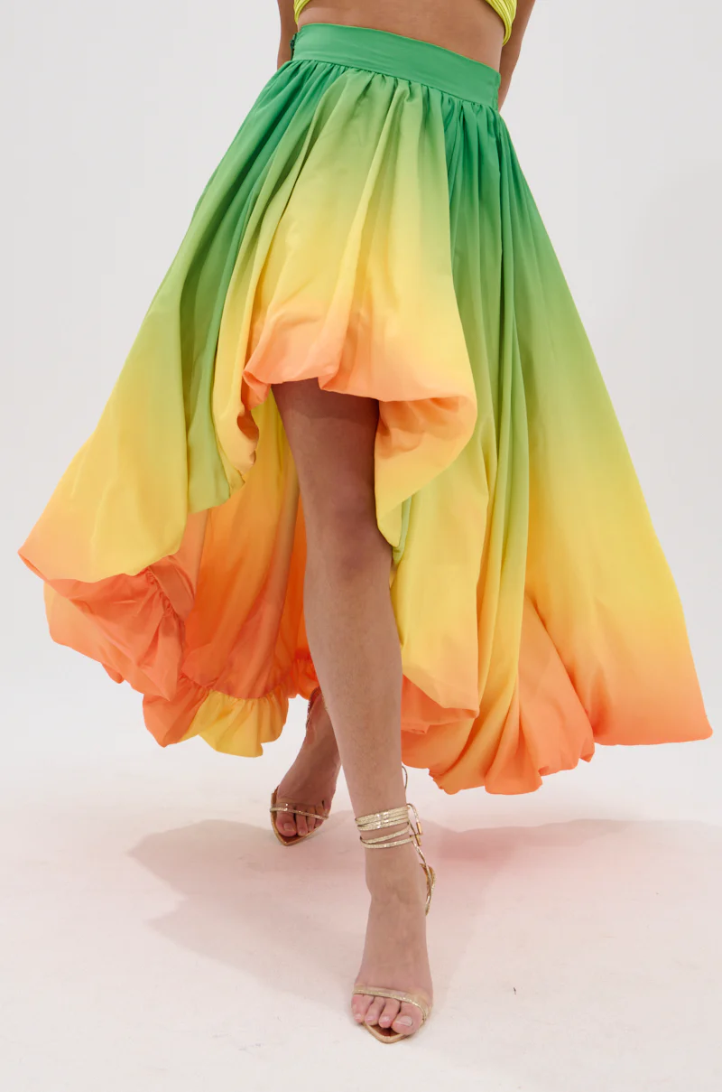 FEELING LUCKY HIGH LOW MAXI SKIRT - Image 3