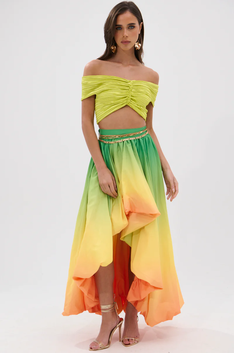 FEELING LUCKY HIGH LOW MAXI SKIRT - Image 6