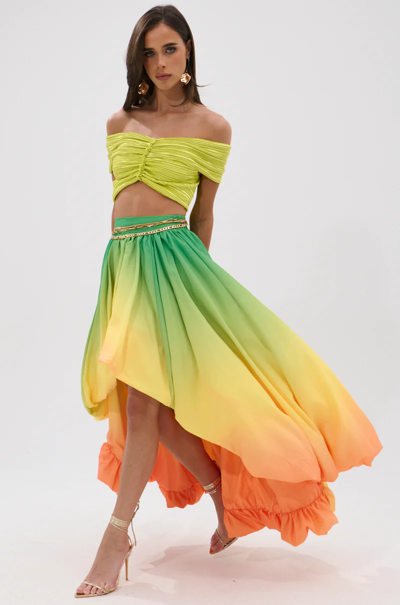 FEELING LUCKY HIGH LOW MAXI SKIRT - Image 7