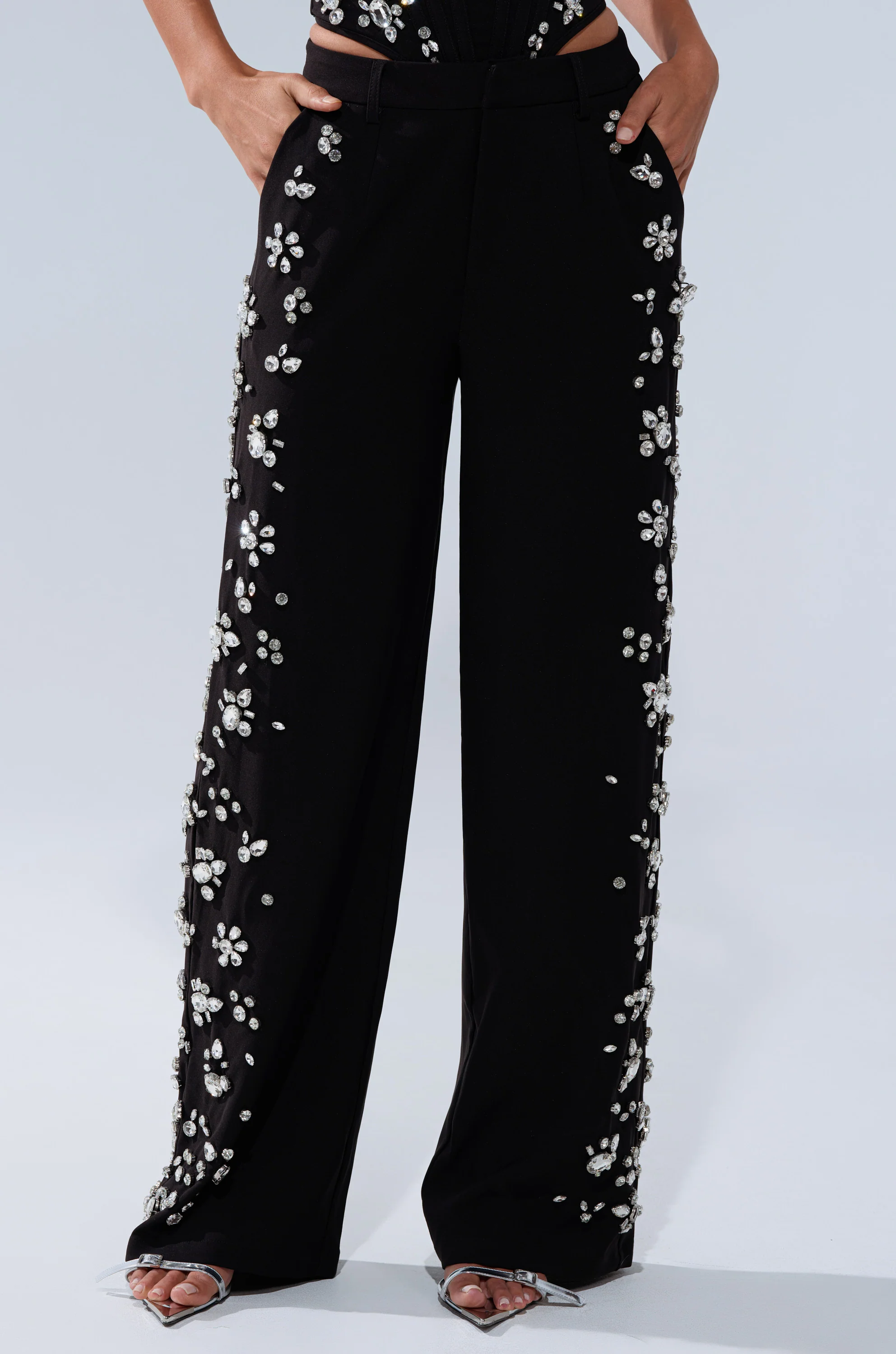 FEELING RICH TROUSER WITH RHINESTONE - Image 2