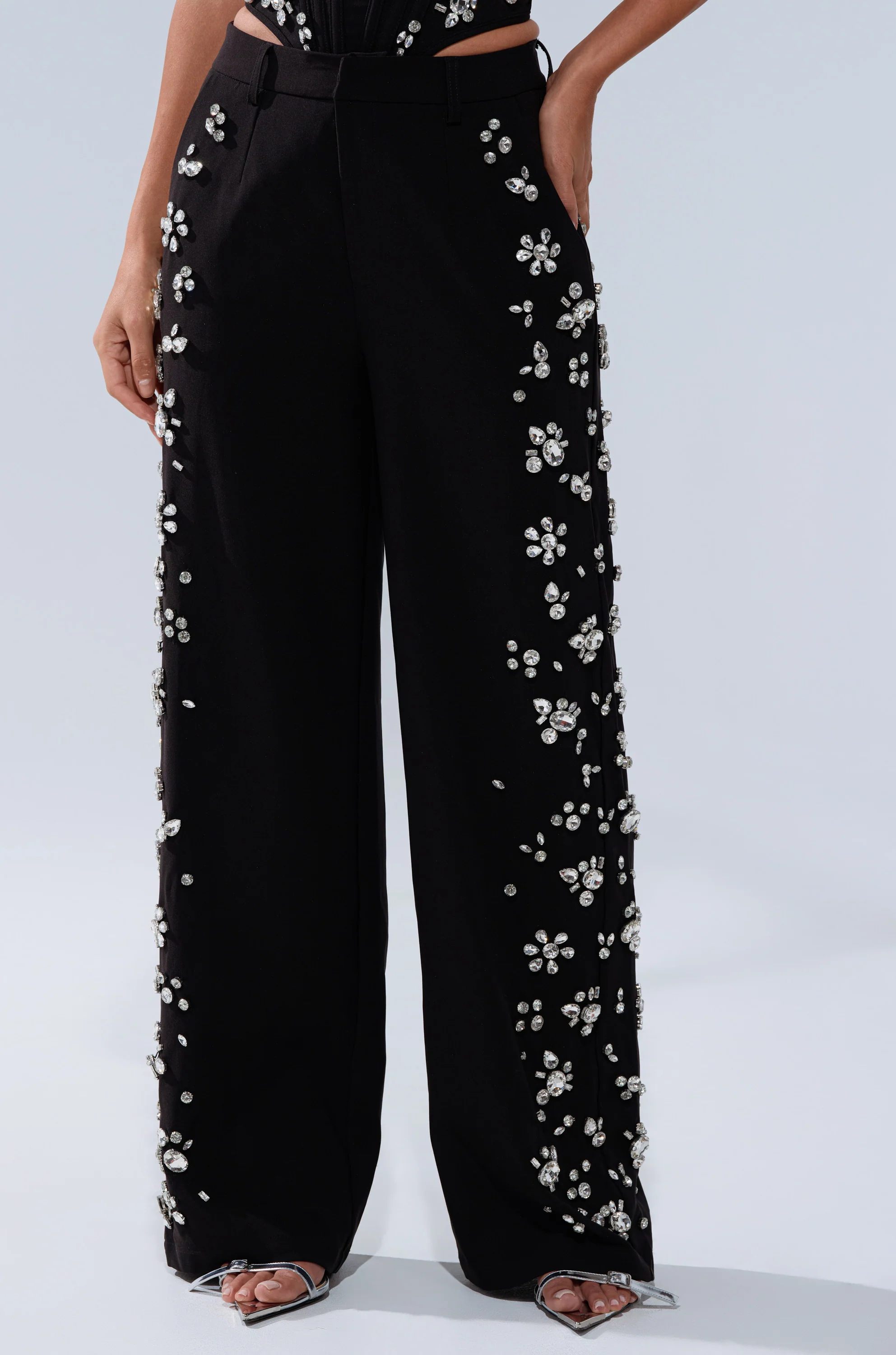 FEELING RICH TROUSER WITH RHINESTONE - Image 3