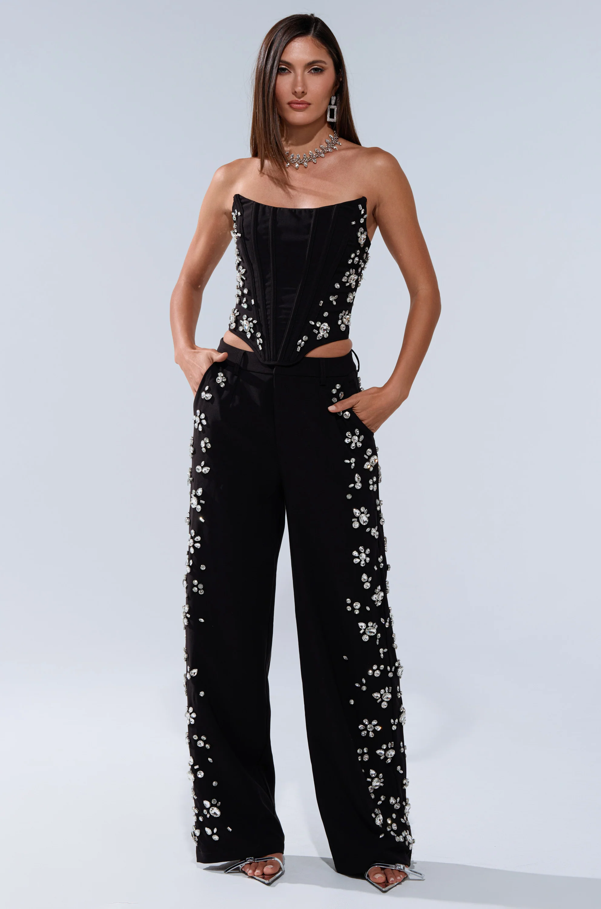 FEELING RICH TROUSER WITH RHINESTONE - Image 6