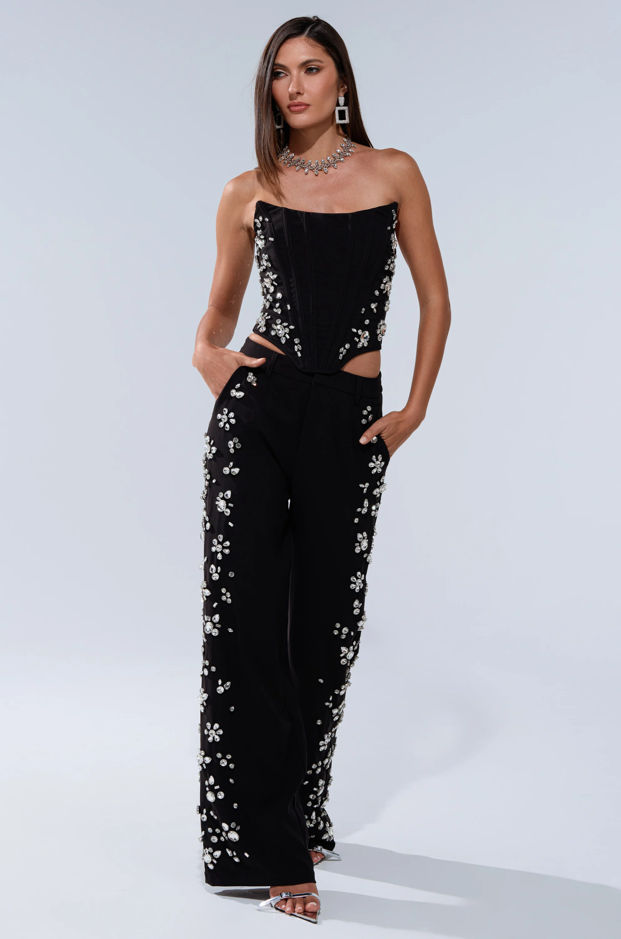 FEELING RICH TROUSER WITH RHINESTONE - Image 7