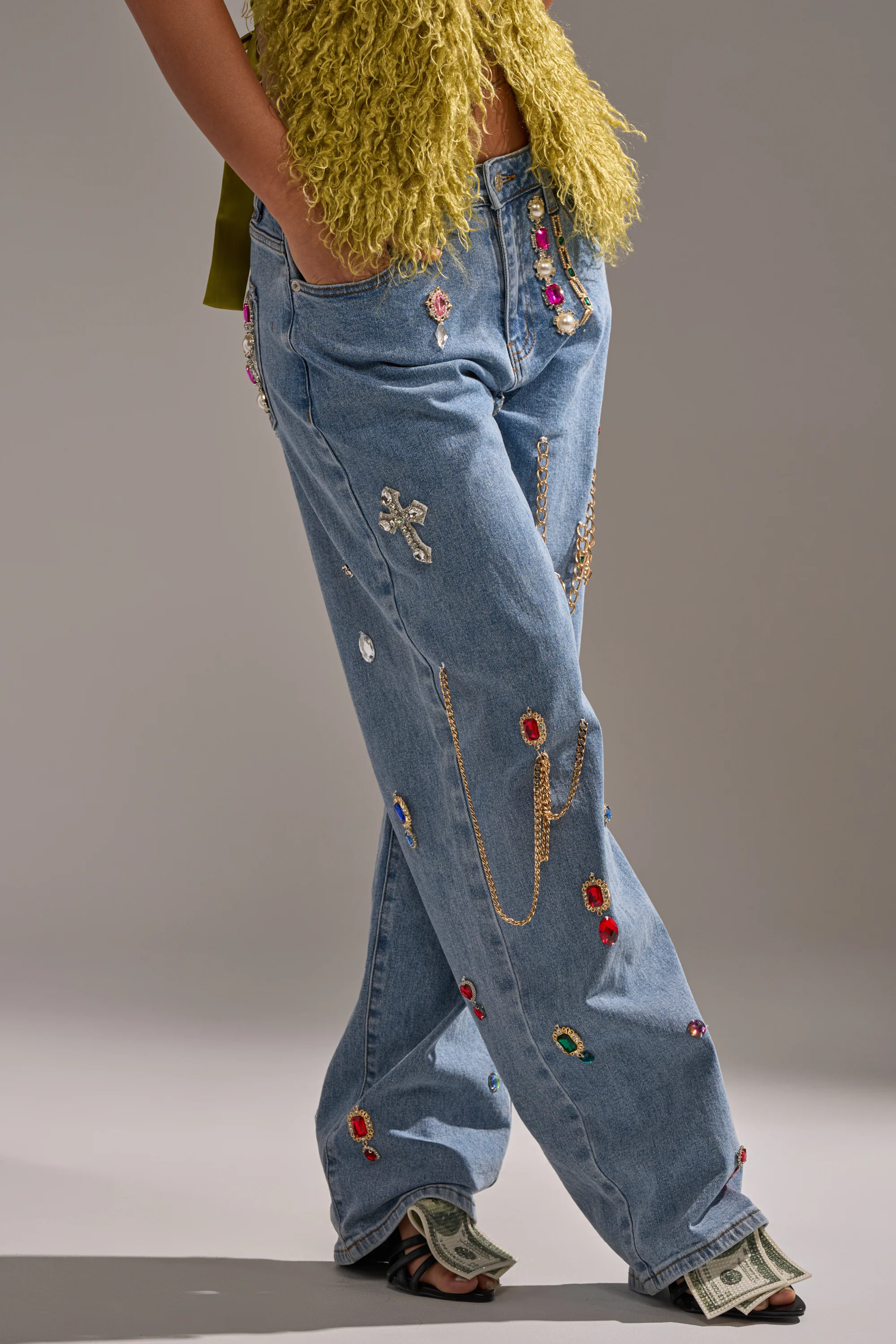 FEELING THE DIFFERENCE EMBELLISHED RELAXED DENIM - Image 2