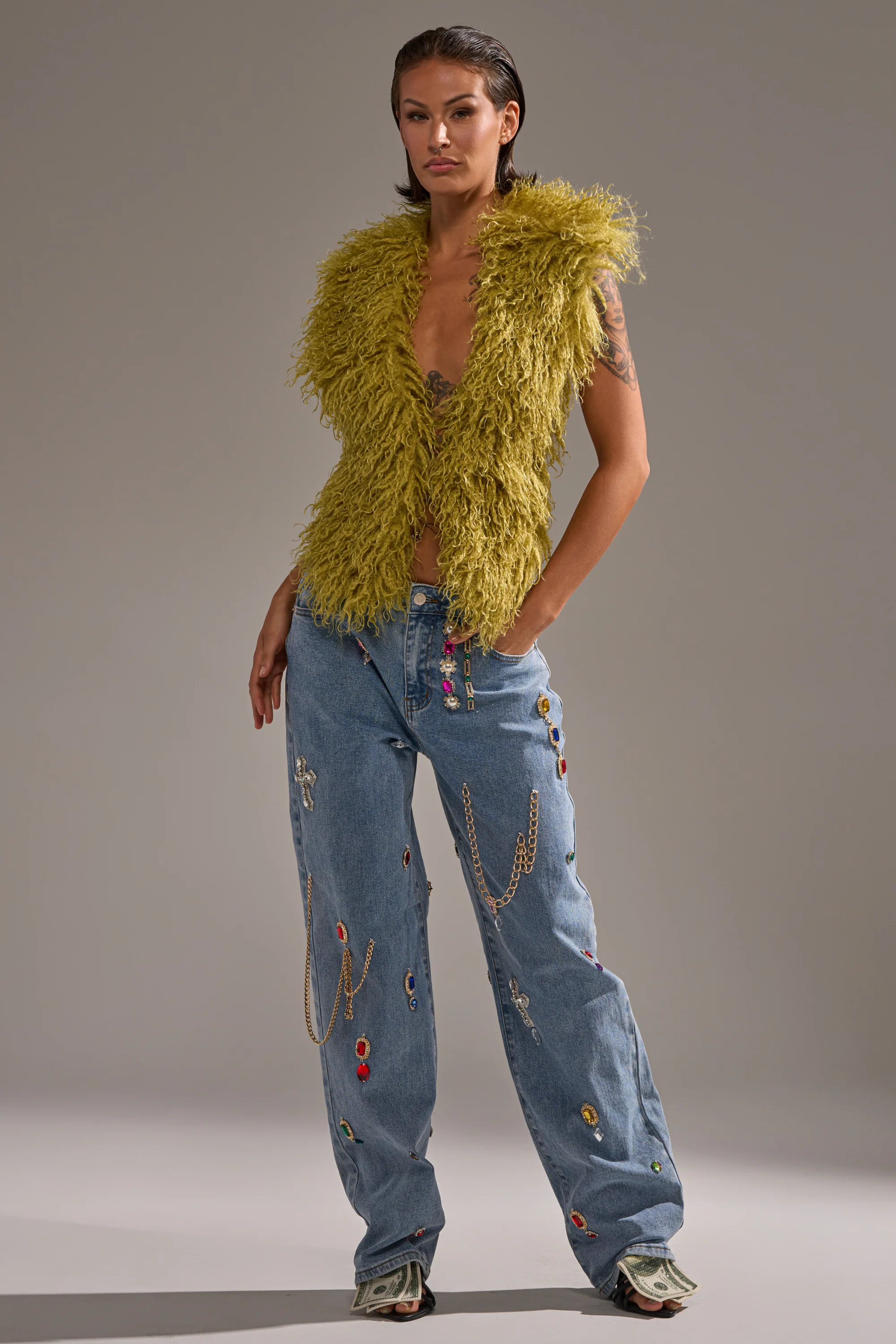 FEELING THE DIFFERENCE EMBELLISHED RELAXED DENIM - Image 6