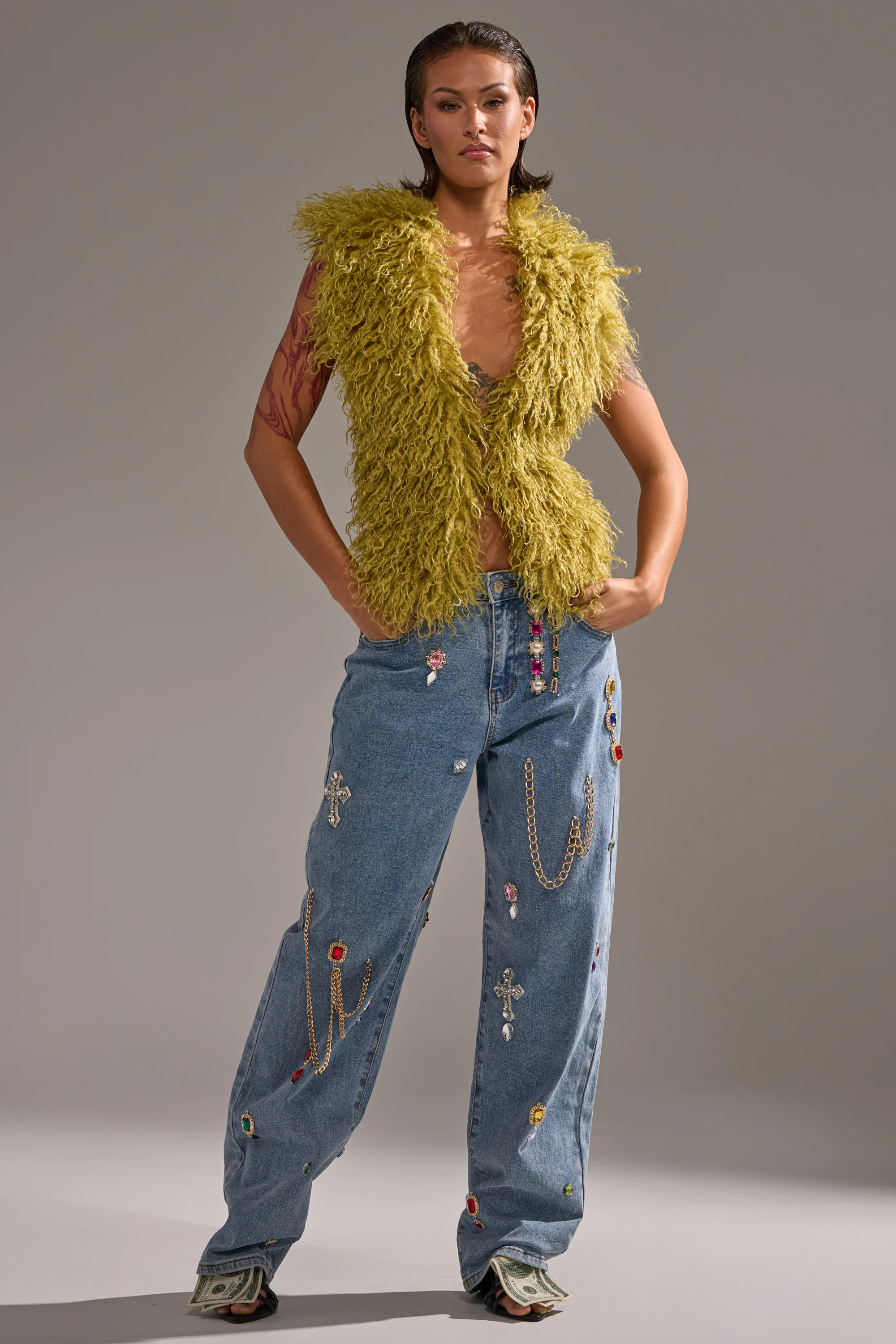 FEELING THE DIFFERENCE EMBELLISHED RELAXED DENIM - Image 7