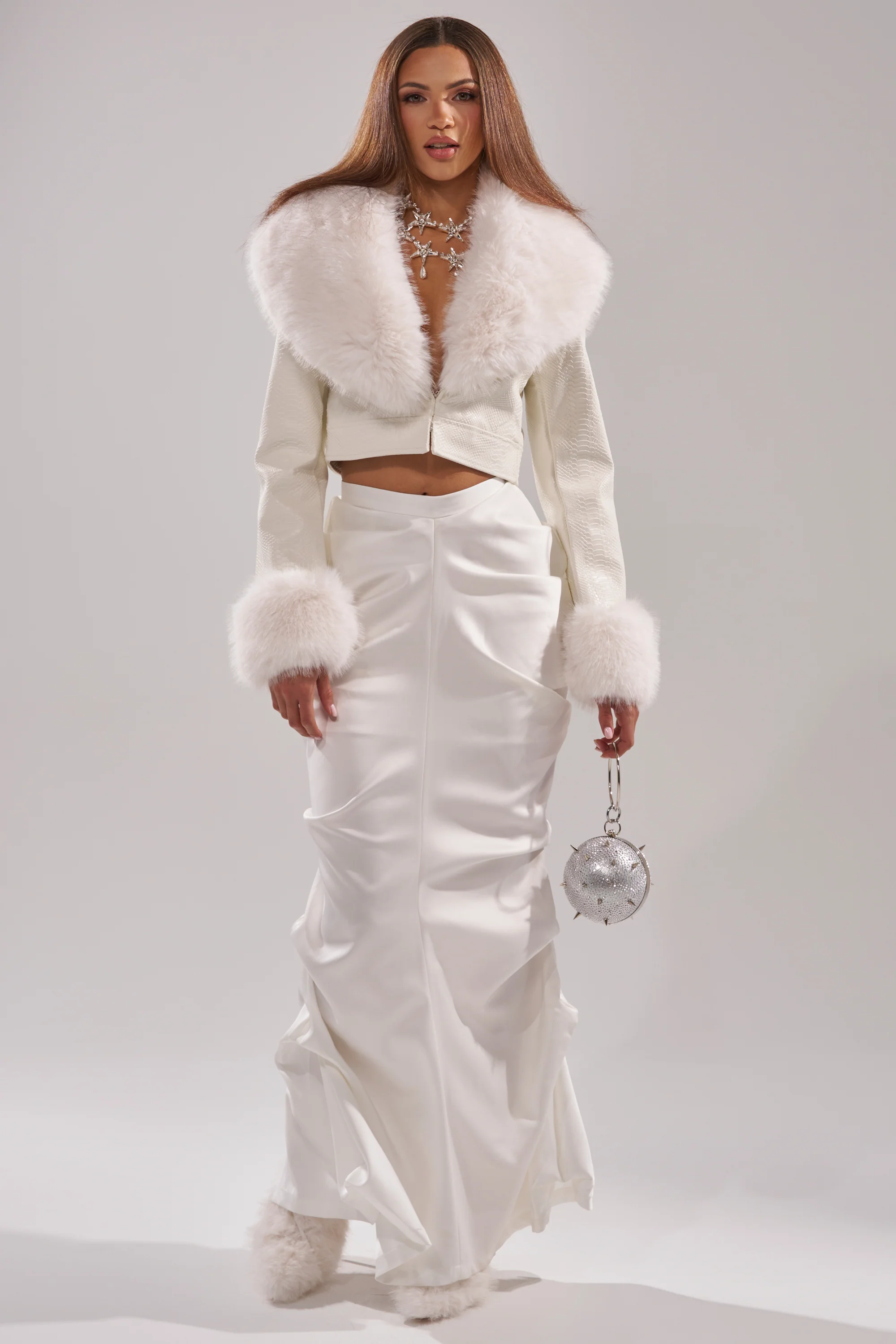 FEELING THE VIBES SATIN MAXI SKIRT - Image 11