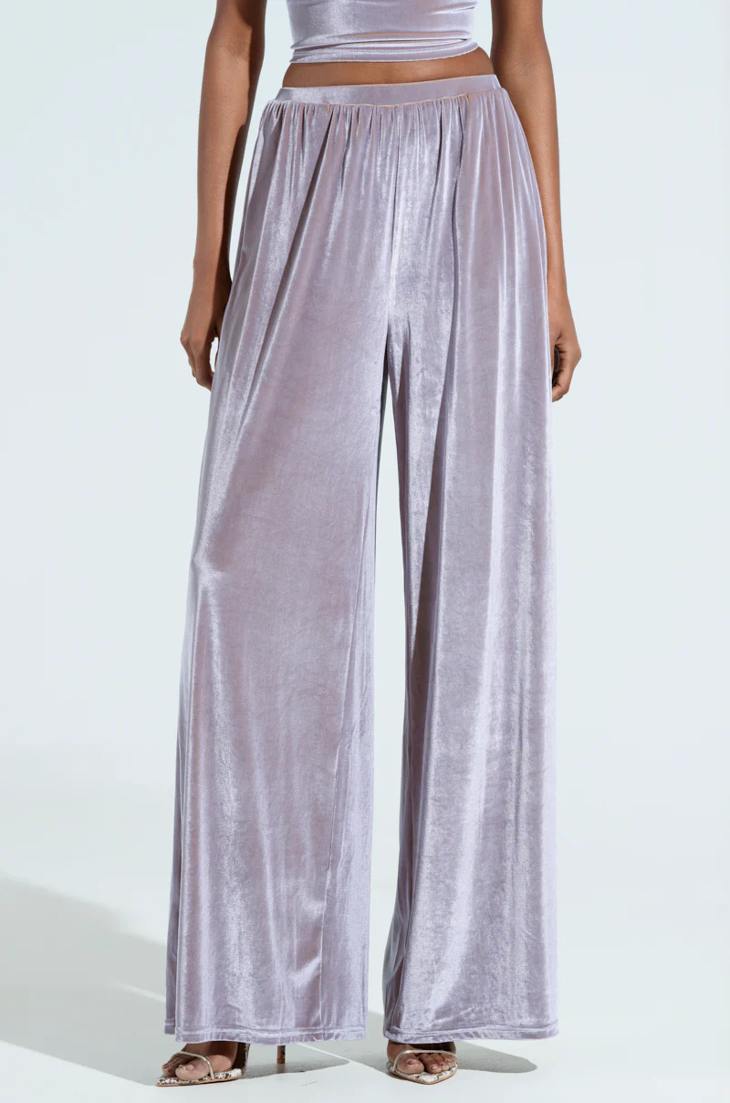 FEELS GOOD  WIDE LEG VELVET PANT - Image 2