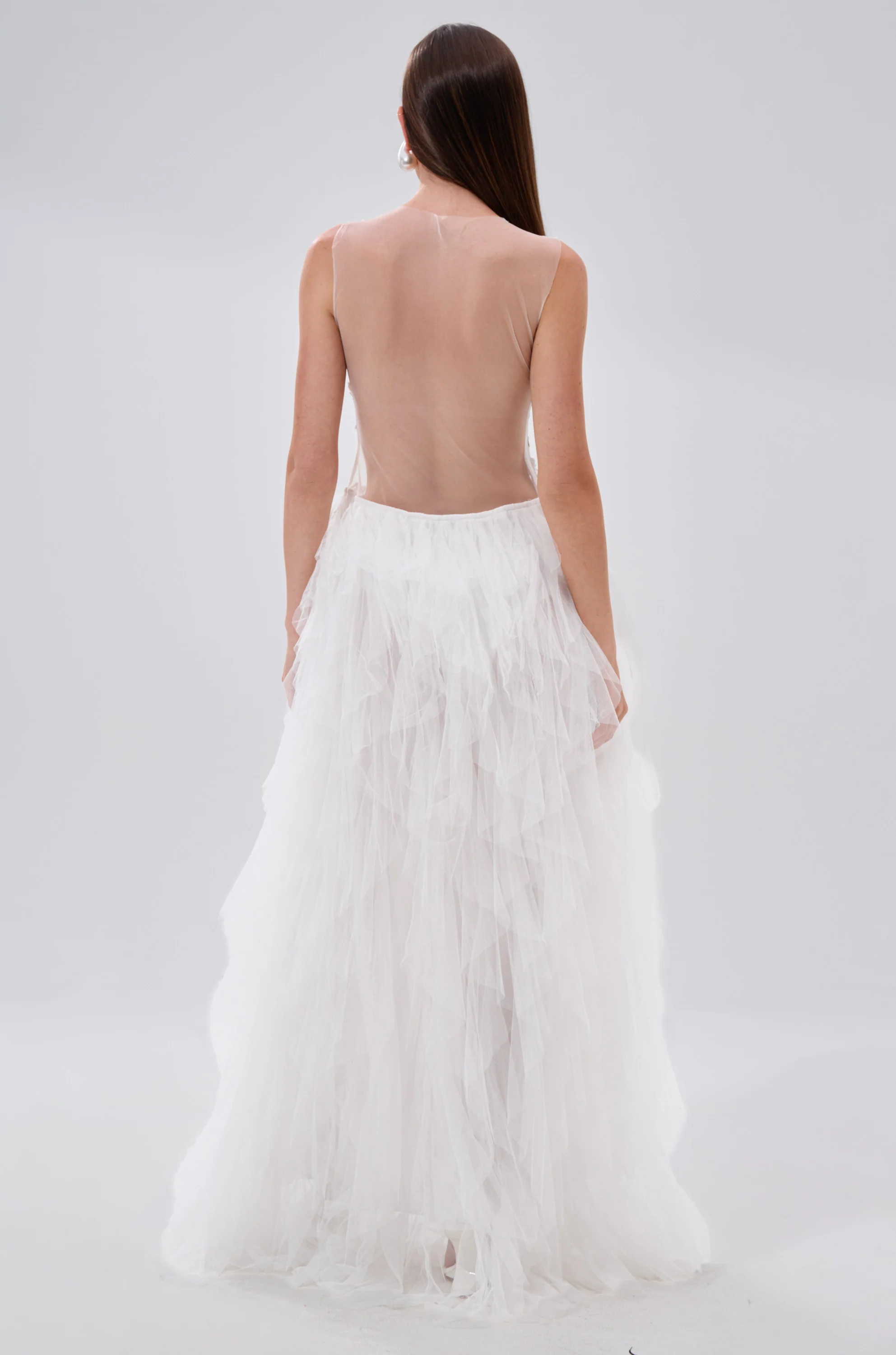 FELT CUTE RUFFLE MAXI DRESS WITH FLORAL APPLIQUES - Image 6