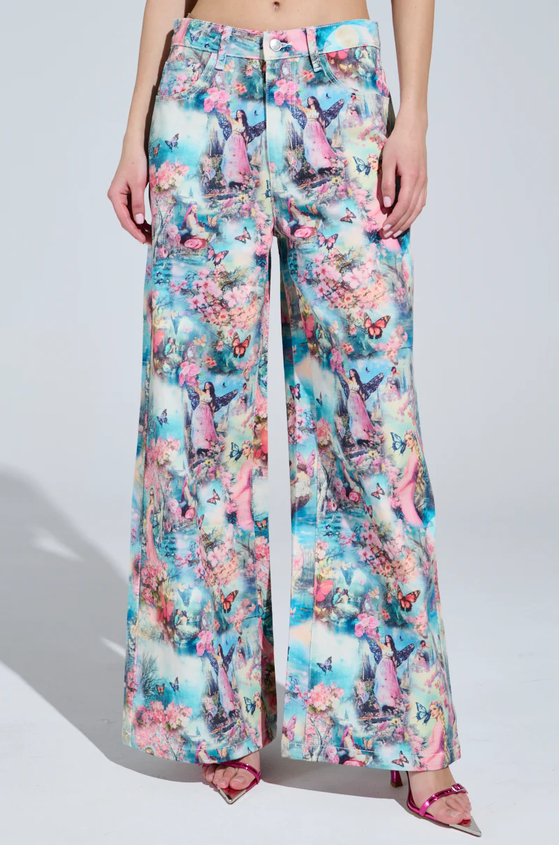 FEMALE FANTASY PRINTED DENIM PANTS - Image 2
