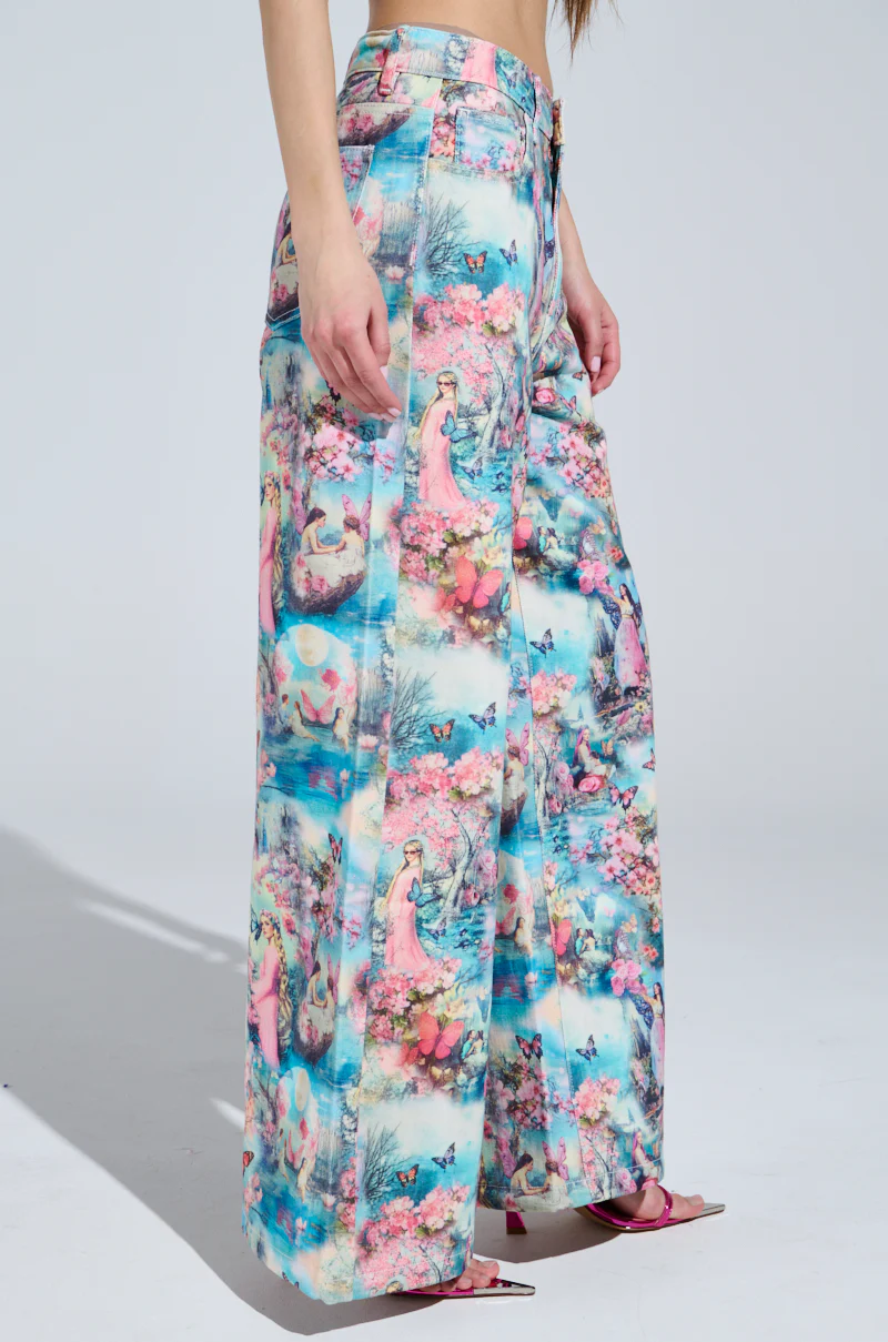 FEMALE FANTASY PRINTED DENIM PANTS - Image 4
