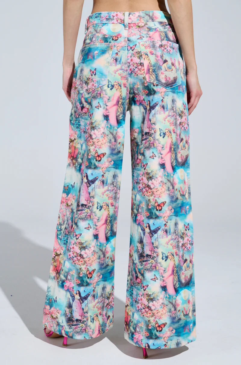 FEMALE FANTASY PRINTED DENIM PANTS - Image 5