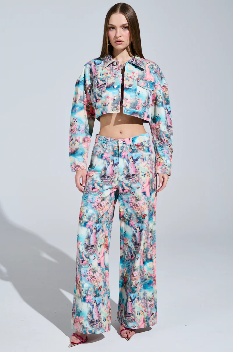 FEMALE FANTASY PRINTED DENIM PANTS - Image 6